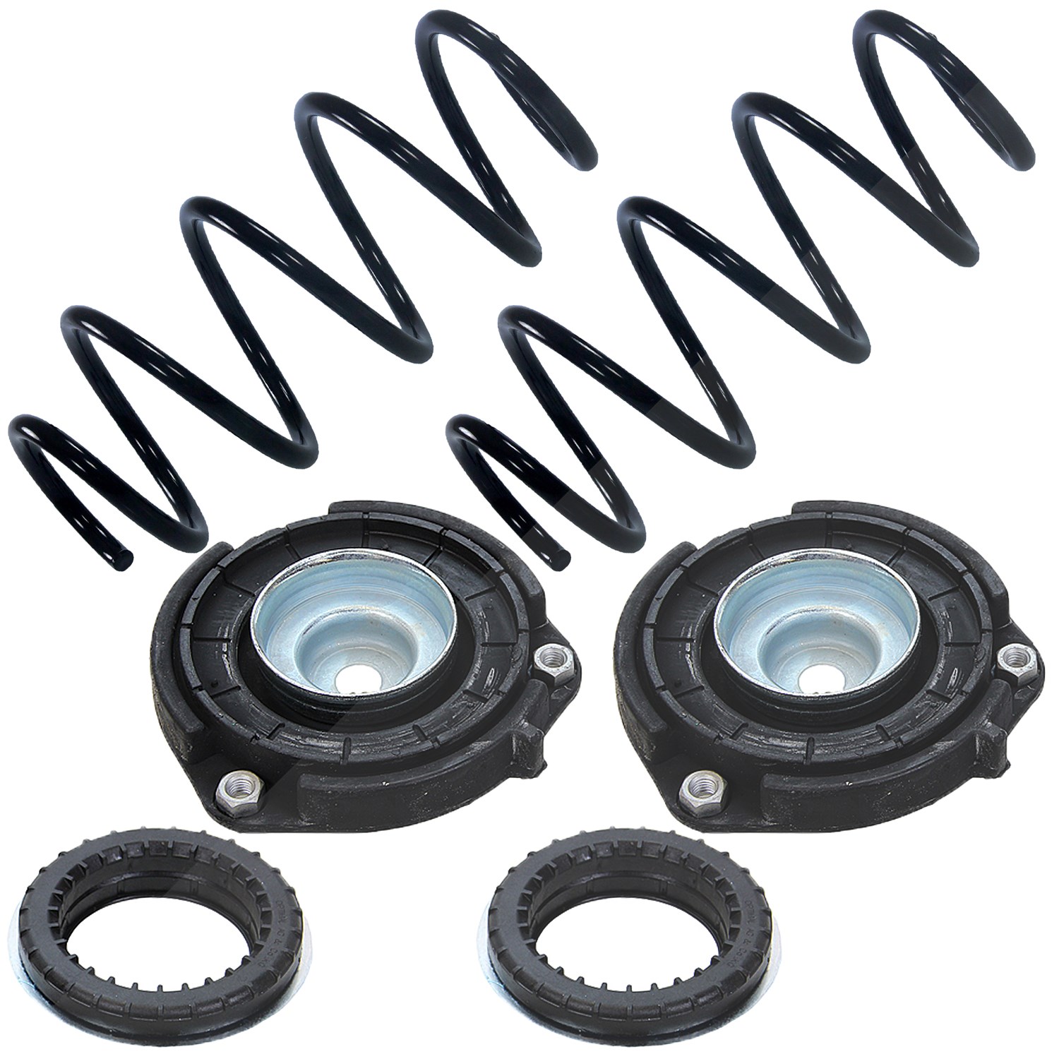 Bestprice 2x Fahrwerksfeder vorne +Federbeinstützlager [Hersteller-Nr. 31468219] für Audi, VW, Skoda