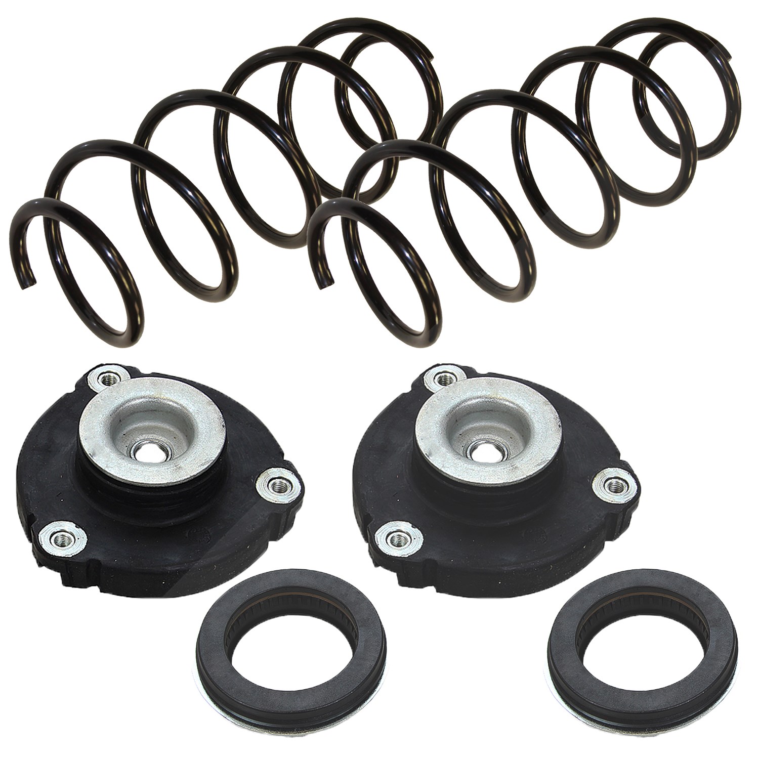 Bestprice 2x Fahrwerksfeder +Domlager Vorderachse [Hersteller-Nr. 31468227] für VW, Seat, Skoda