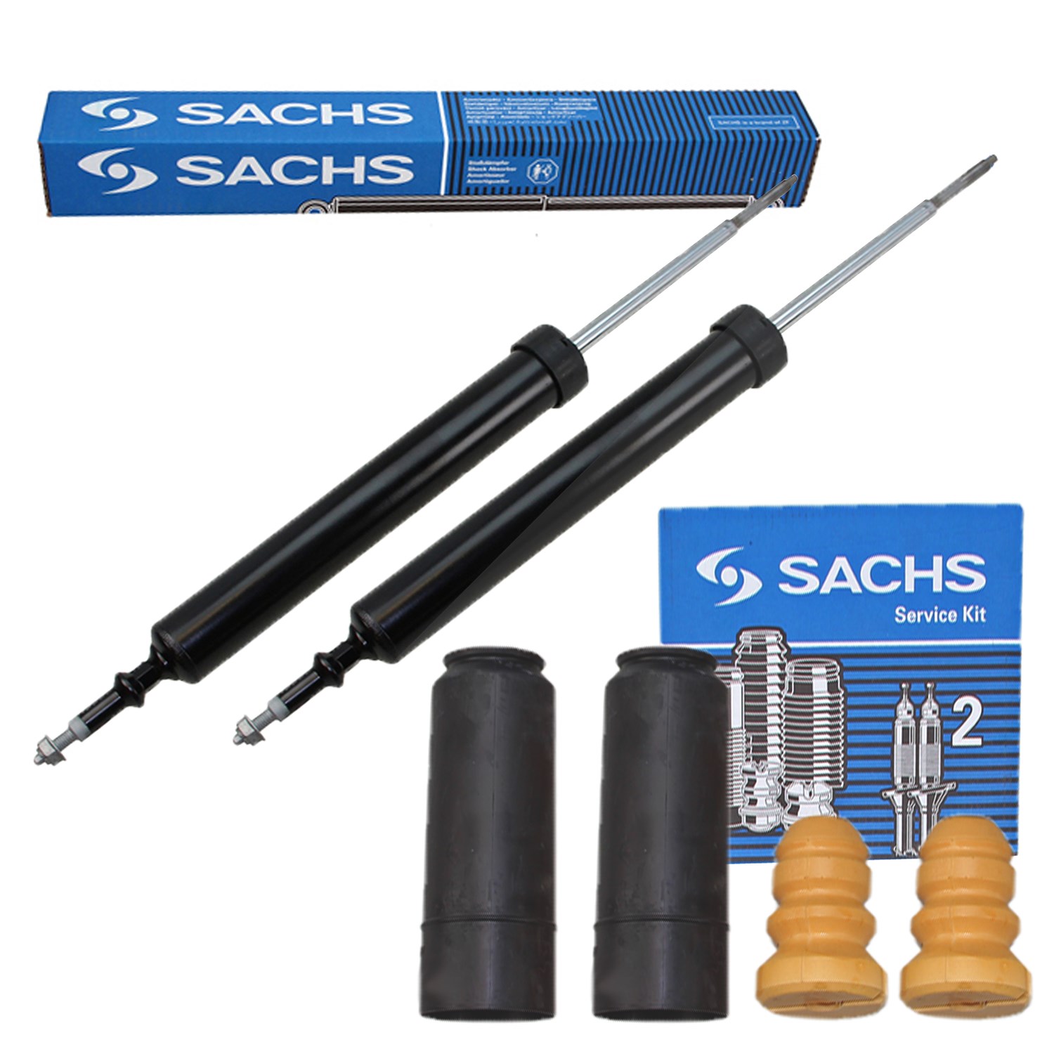 Sachs 2x Stoßdämpfer Hinterachse +Staubschutz [Hersteller-Nr. 31468244] für BMW