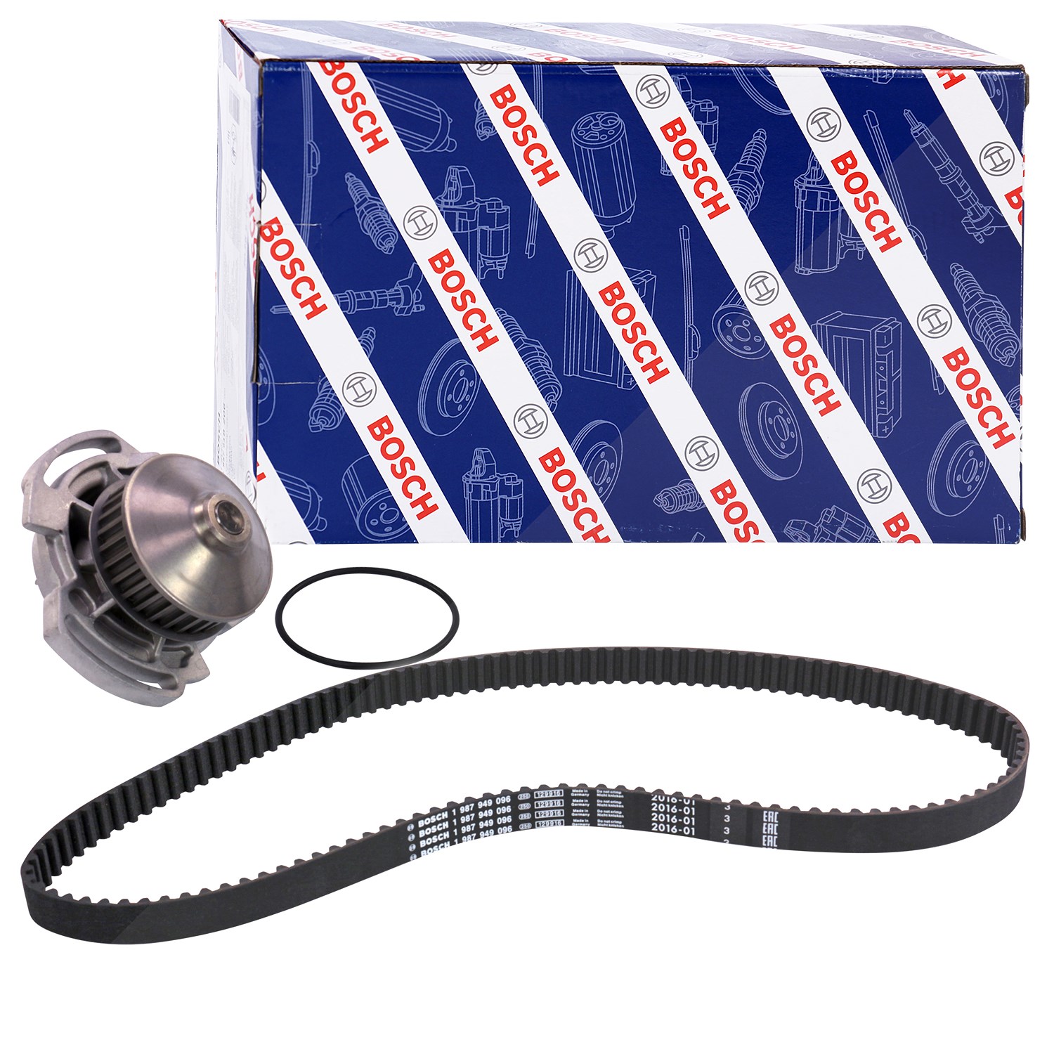 Bosch Wasserpumpe + Zahnriemensatz [Hersteller-Nr. 1987948802] für Seat, VW