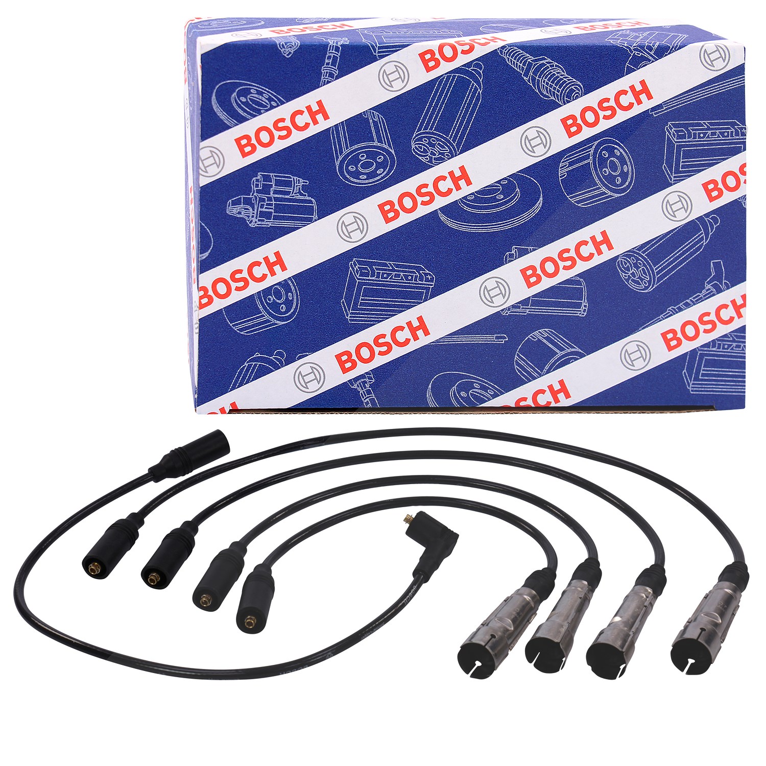 Bosch Zündleitungssatz 5-teilig [Hersteller-Nr. 0986356339] für VW, Seat, Skoda, Audi