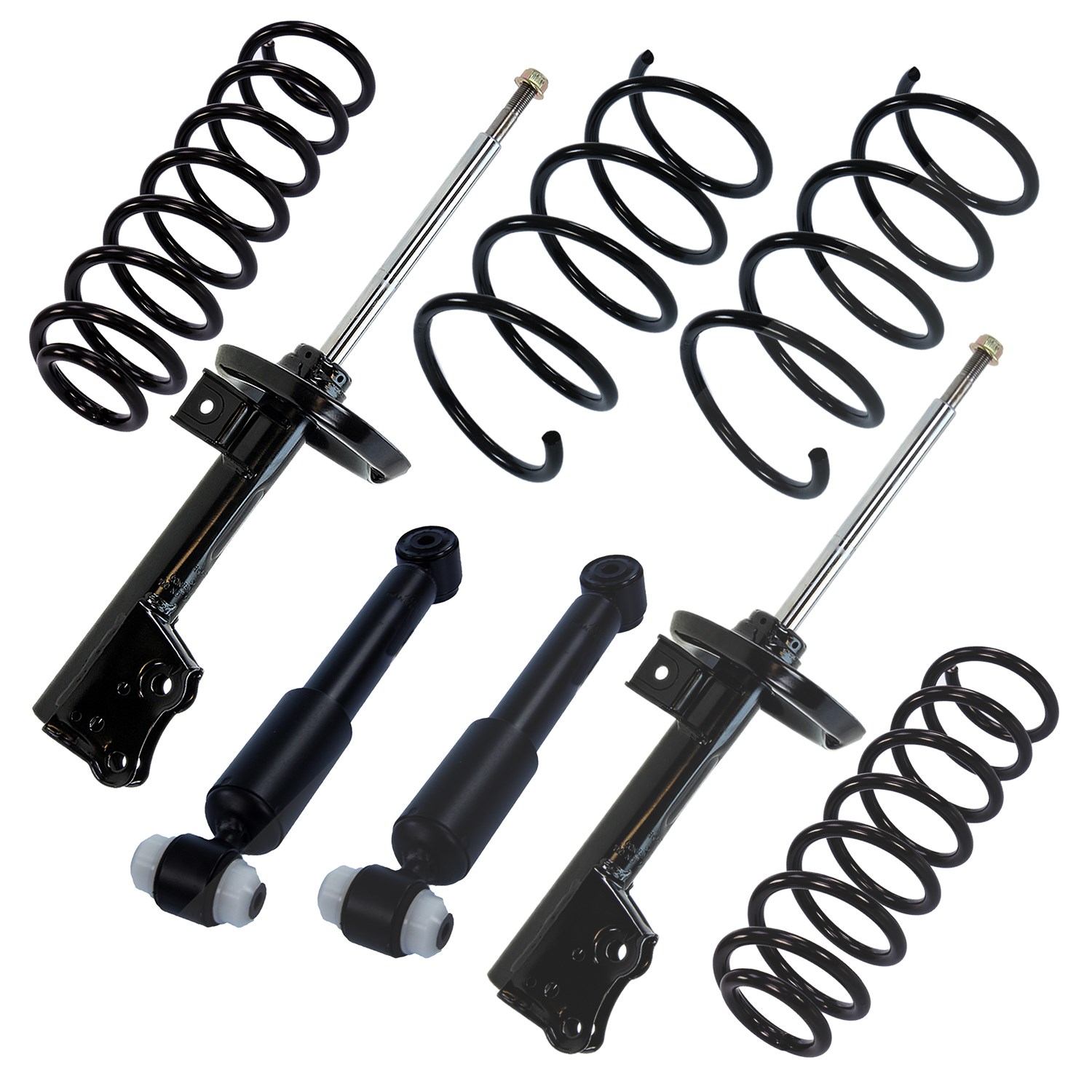 Bestprice 4x Stoßdämpfer vorne+hinten Gasdruck + Federn [Hersteller-Nr. 31407152] für Mercedes-Benz