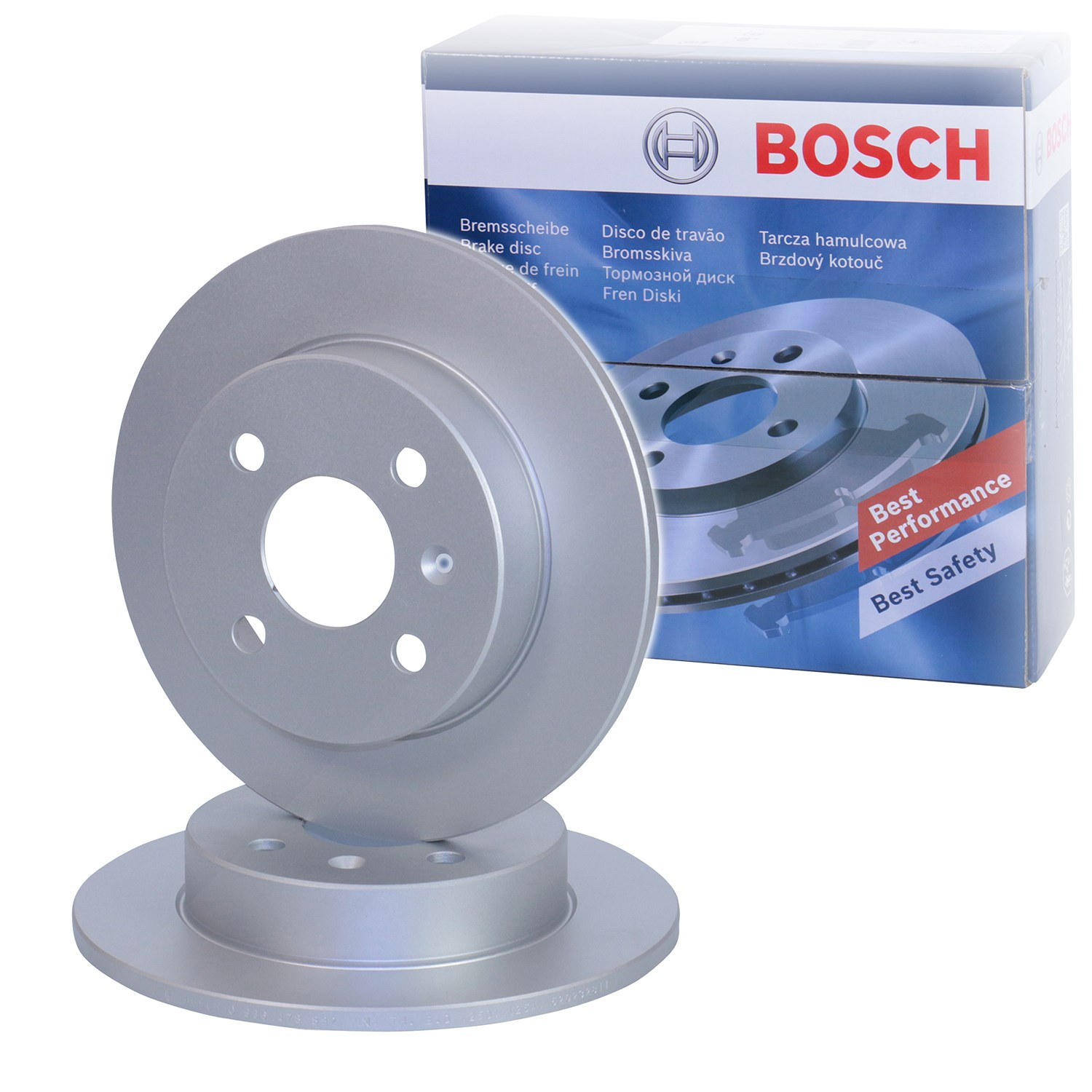 Bosch 2x Bremsscheibe Hinterachse Voll [Hersteller-Nr. 34006584] für Opel