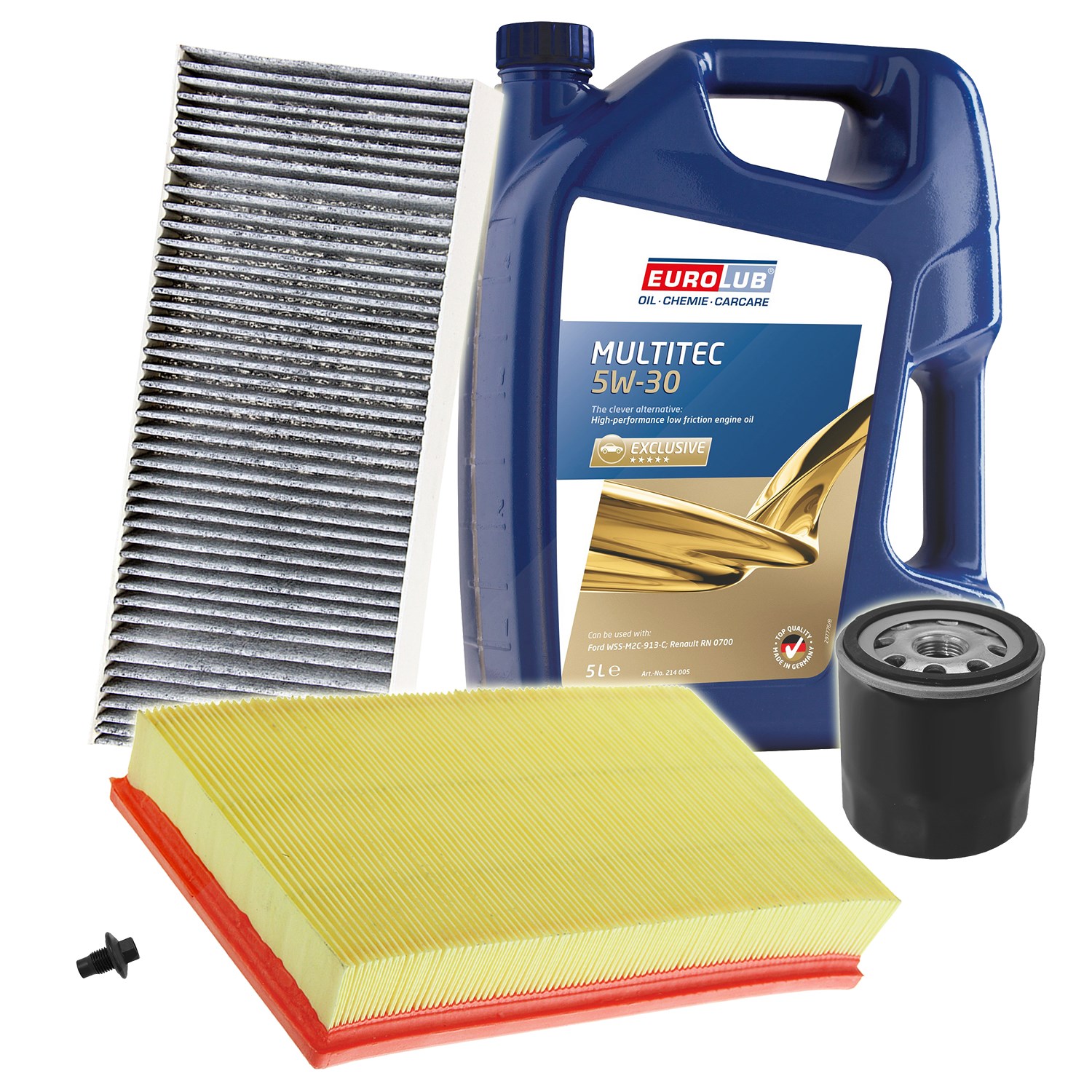 Bestprice Inspektionspaket Filtersatz SET A + 5l ÖL [Hersteller-Nr. 10493529] für Ford