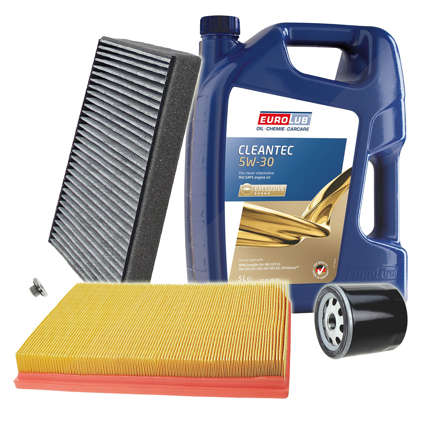 Bestprice Inspektionspaket Filtersatz SET A + 5l ÖL [Hersteller-Nr. 10493541] für Opel