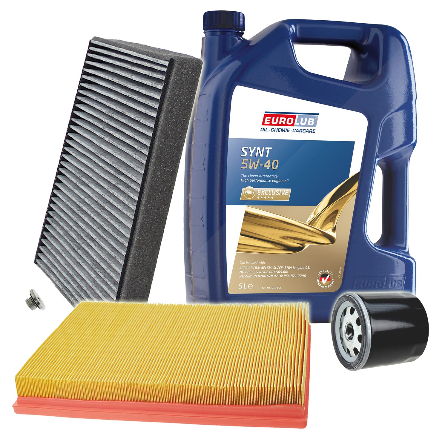 Bestprice Inspektionspaket Filtersatz SET A + 5l ÖL [Hersteller-Nr. 10493542] für Opel