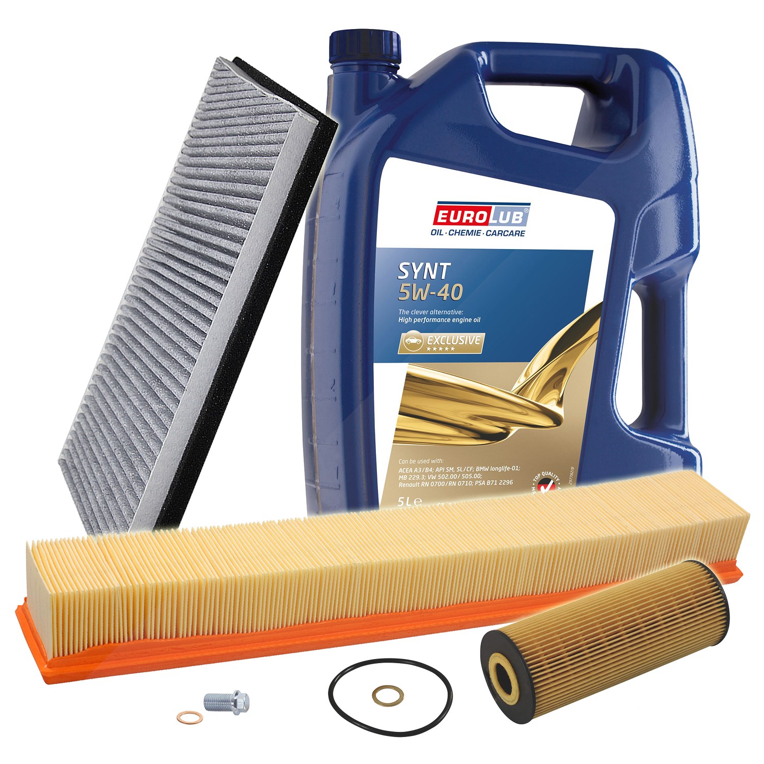Bestprice Inspektionspaket Filtersatz SET A + 5l ÖL [Hersteller-Nr. 10493548] für Mercedes-Benz