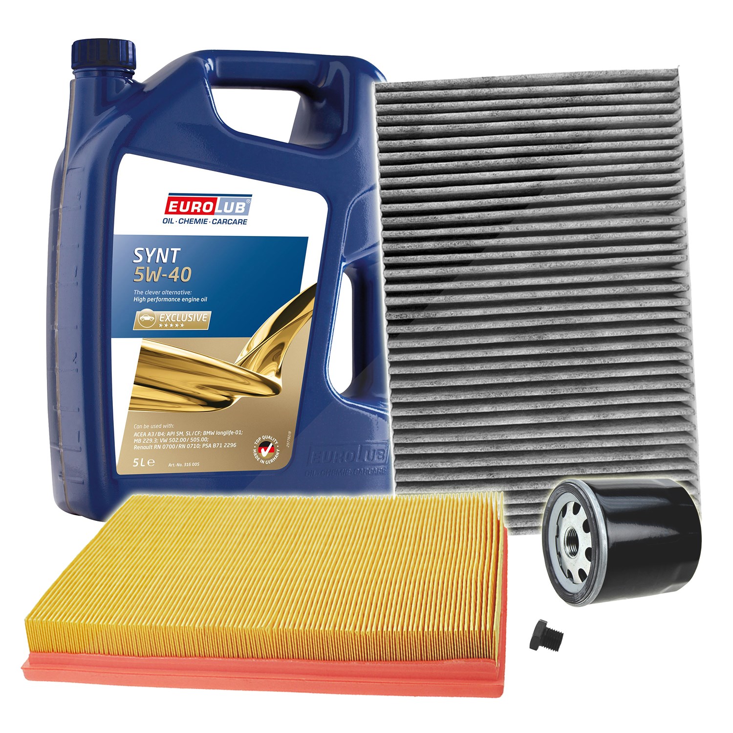 Bestprice Inspektionspaket Filtersatz SET A + 5l ÖL [Hersteller-Nr. 10493549] für Opel