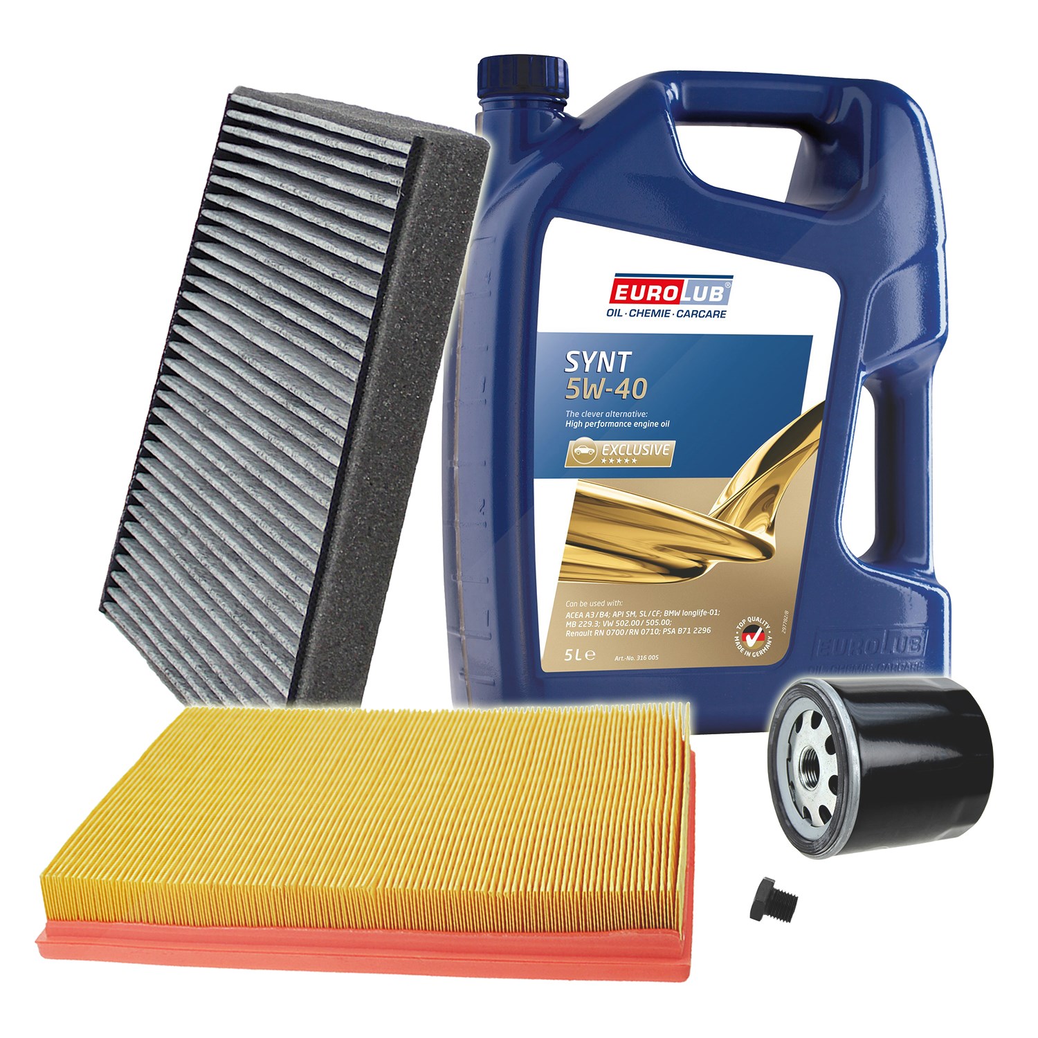Bestprice Inspektionspaket Filtersatz SET A + 5l ÖL [Hersteller-Nr. 10493550] für Opel