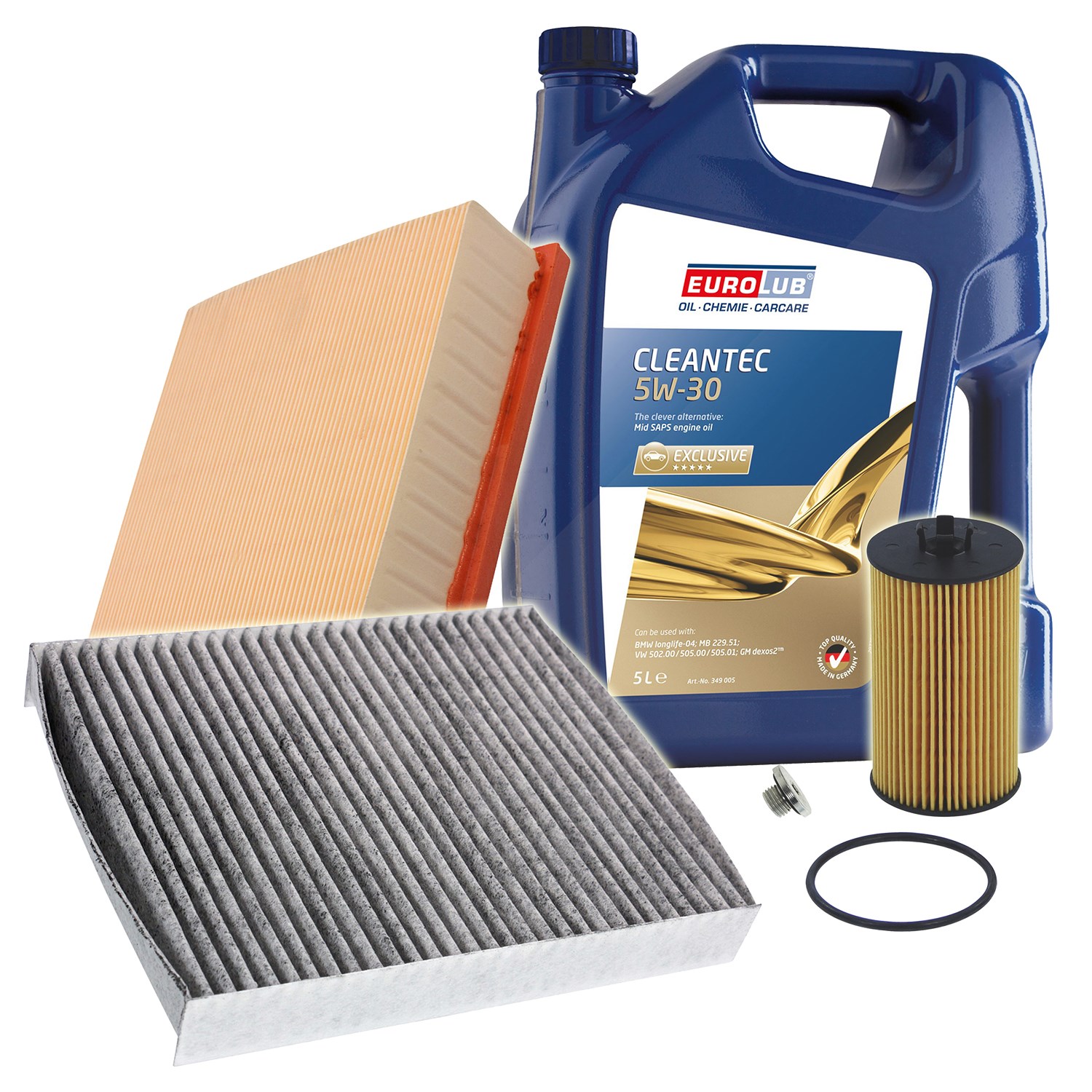 Bestprice Inspektionspaket Filtersatz SET A + 5l ÖL [Hersteller-Nr. 10493551] für Opel