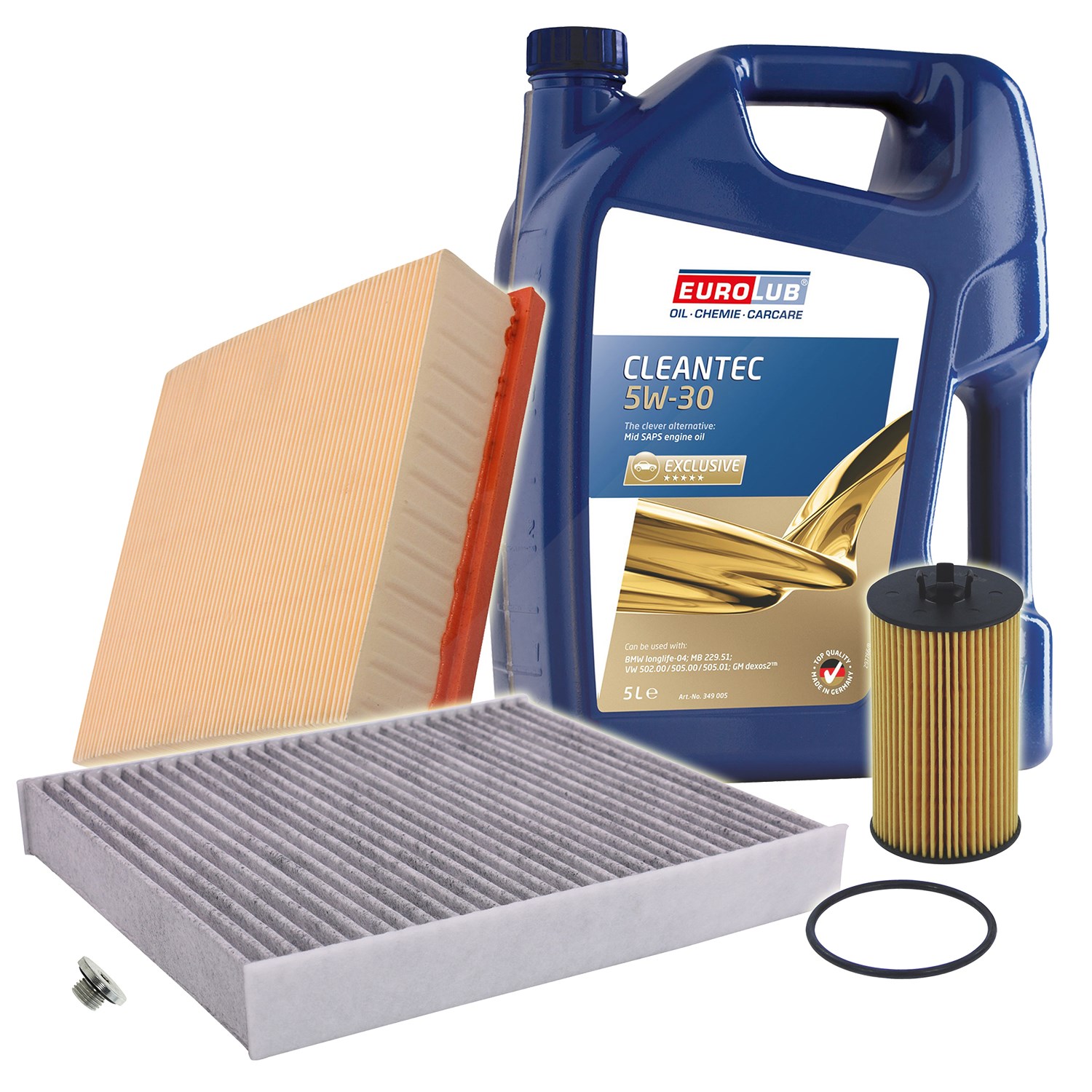 Bestprice Inspektionspaket Filtersatz SET A + 5l ÖL [Hersteller-Nr. 10493553] für Opel