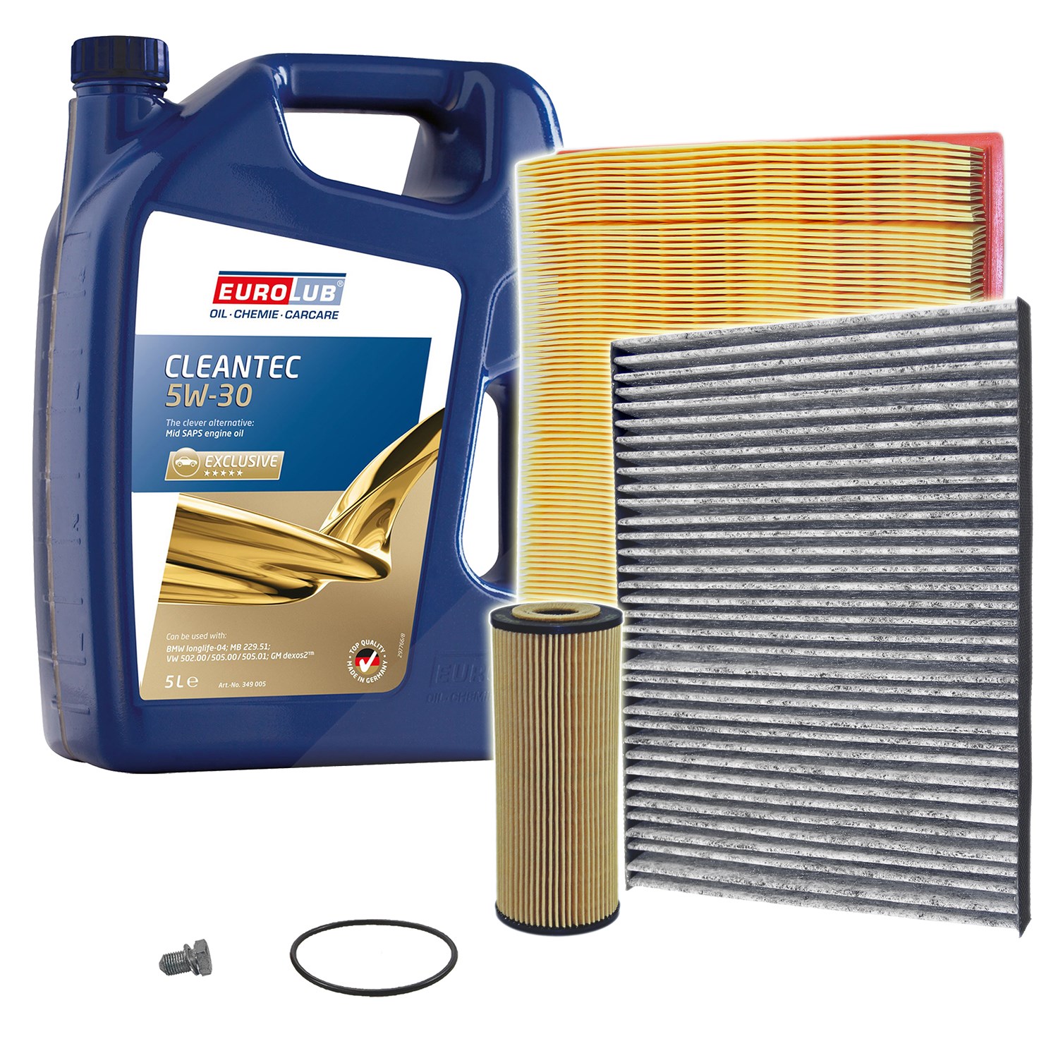Bestprice Inspektionspaket Filtersatz SET A + 5l ÖL [Hersteller-Nr. 10493557] für VW, Skoda