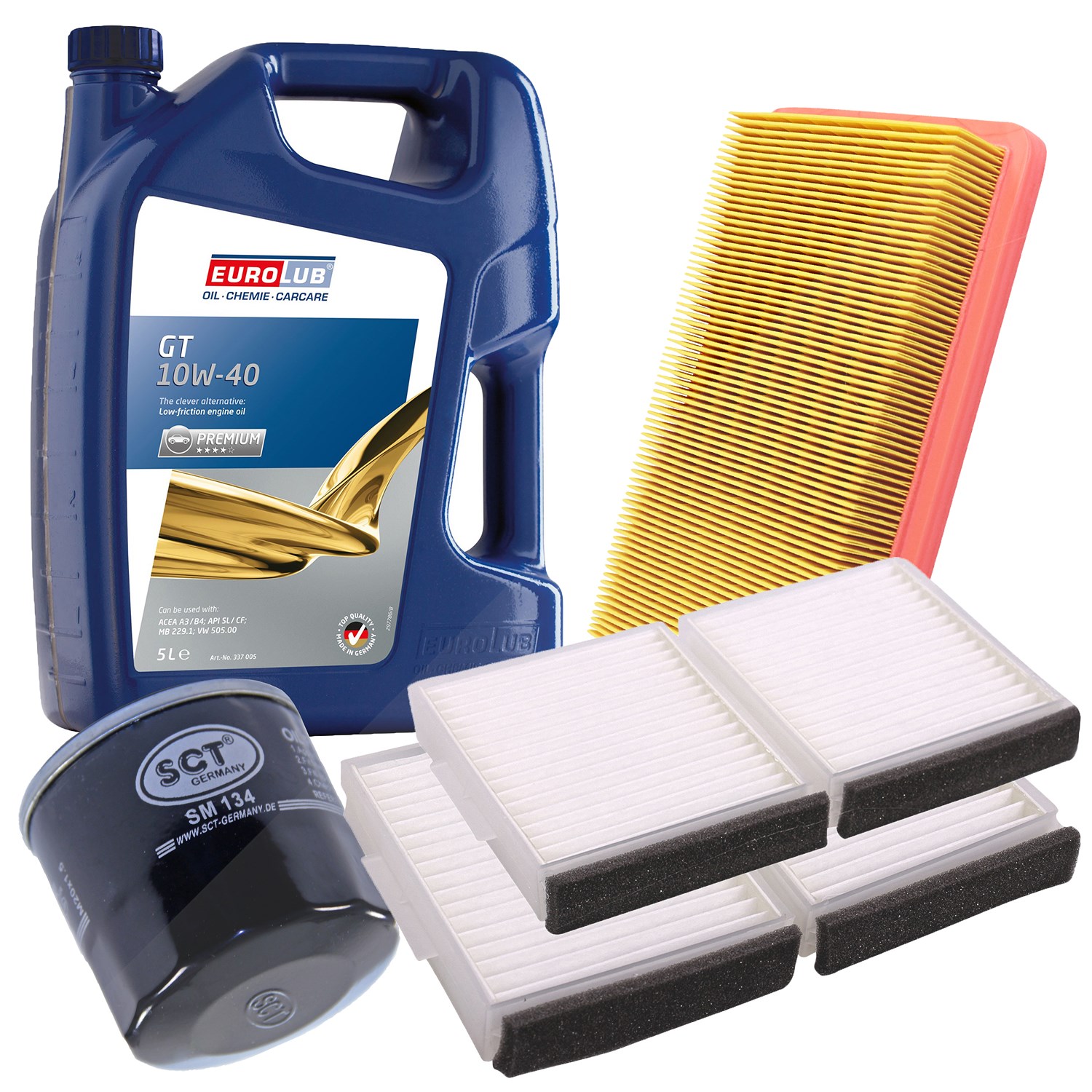 Bestprice Inspektionspaket Filtersatz SET A + 5l ÖL [Hersteller-Nr. 10493698] für Mazda