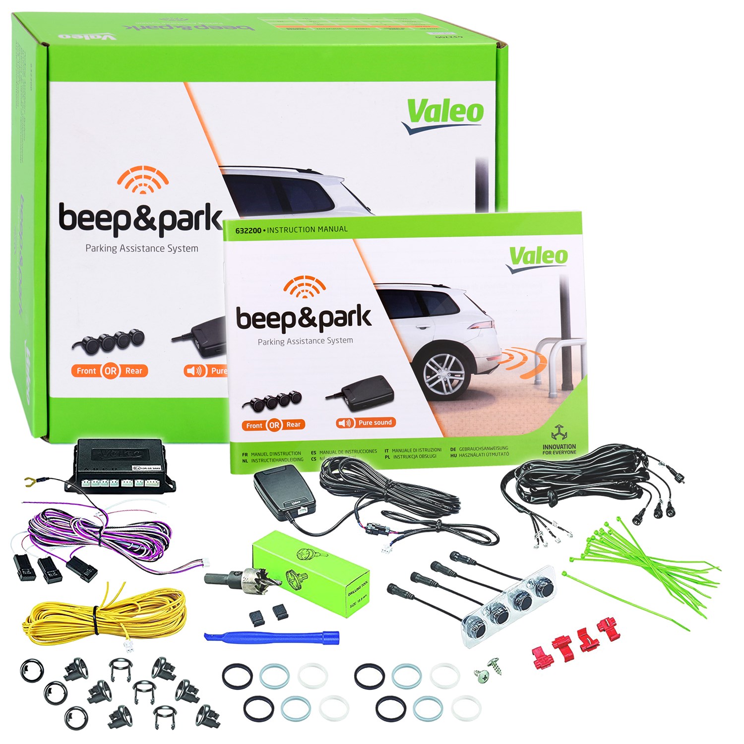 Valeo Beep & Park 4 Sensoren + Lautsprecher [Hersteller-Nr. 632200] für Vauxhall, Lexus, Chrysler, Alfa Romeo, Ssangyong, Lamborghini, Daimler, Kia, D