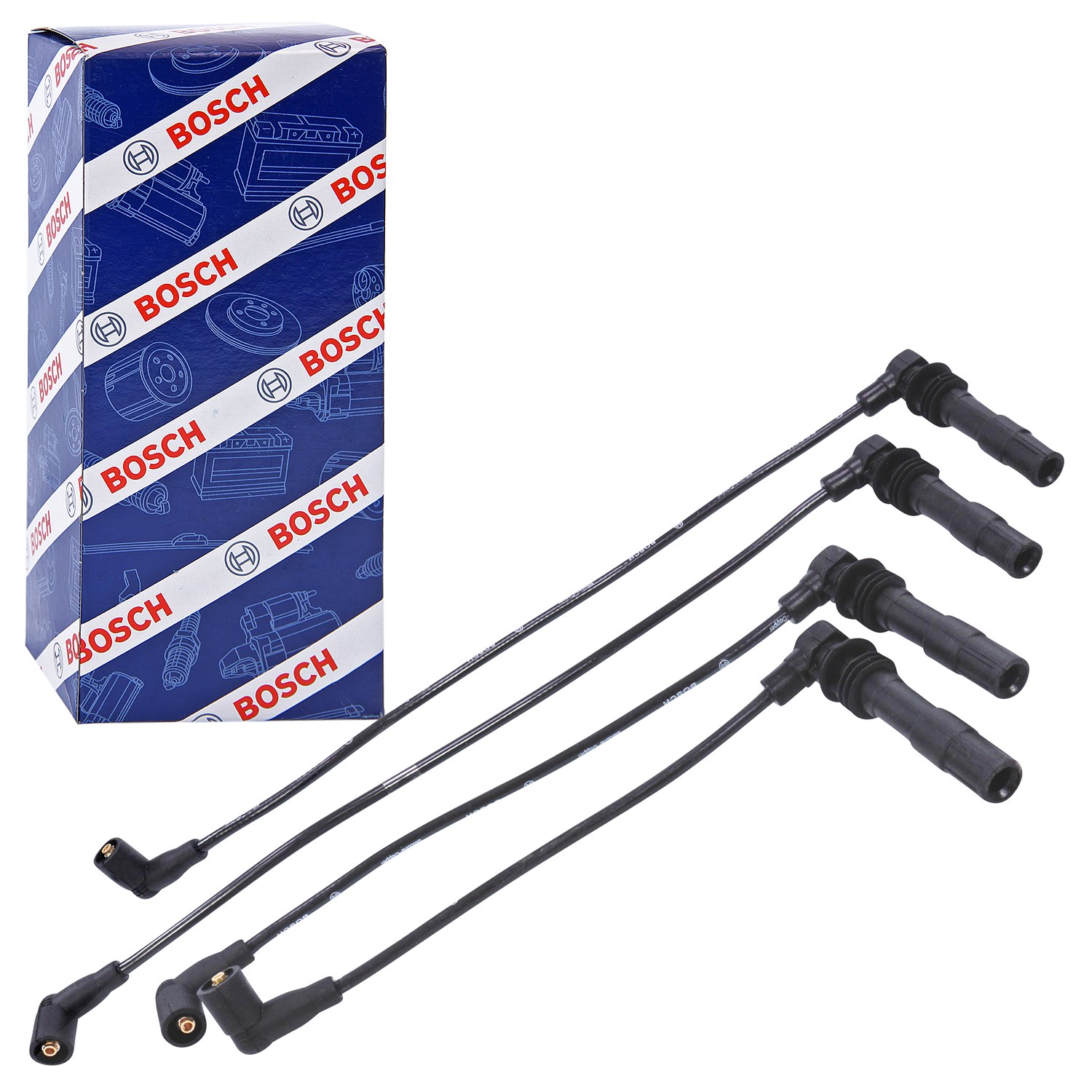 Bosch Zündleitungssatz 4-teilig [Hersteller-Nr. 0986356308] für Audi, Skoda, VW, Seat