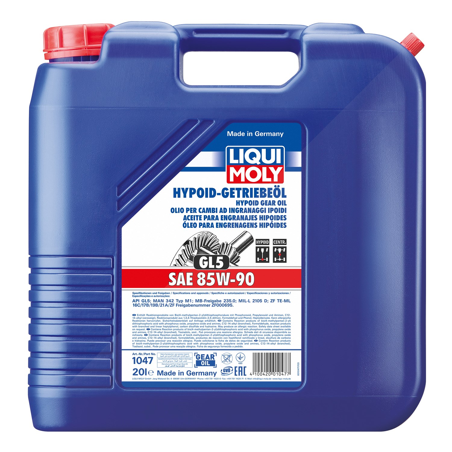 Liqui Moly 20 L Hypoid-Getriebeöl (GL5) SAE 85W-90 [Hersteller-Nr. 1047]