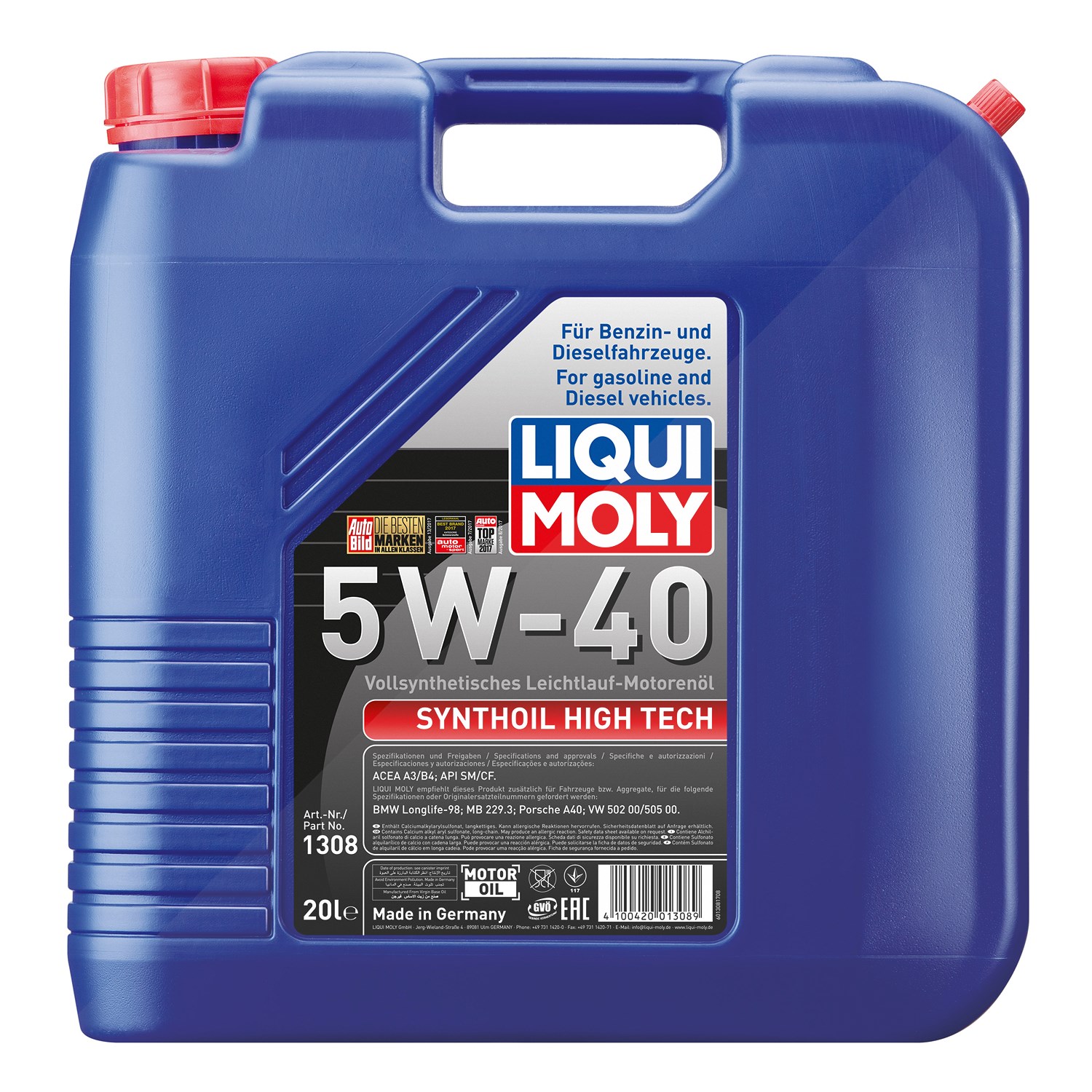 Liqui Moly 20 L Synthoil High Tech 5W-40 [Hersteller-Nr. 1308]