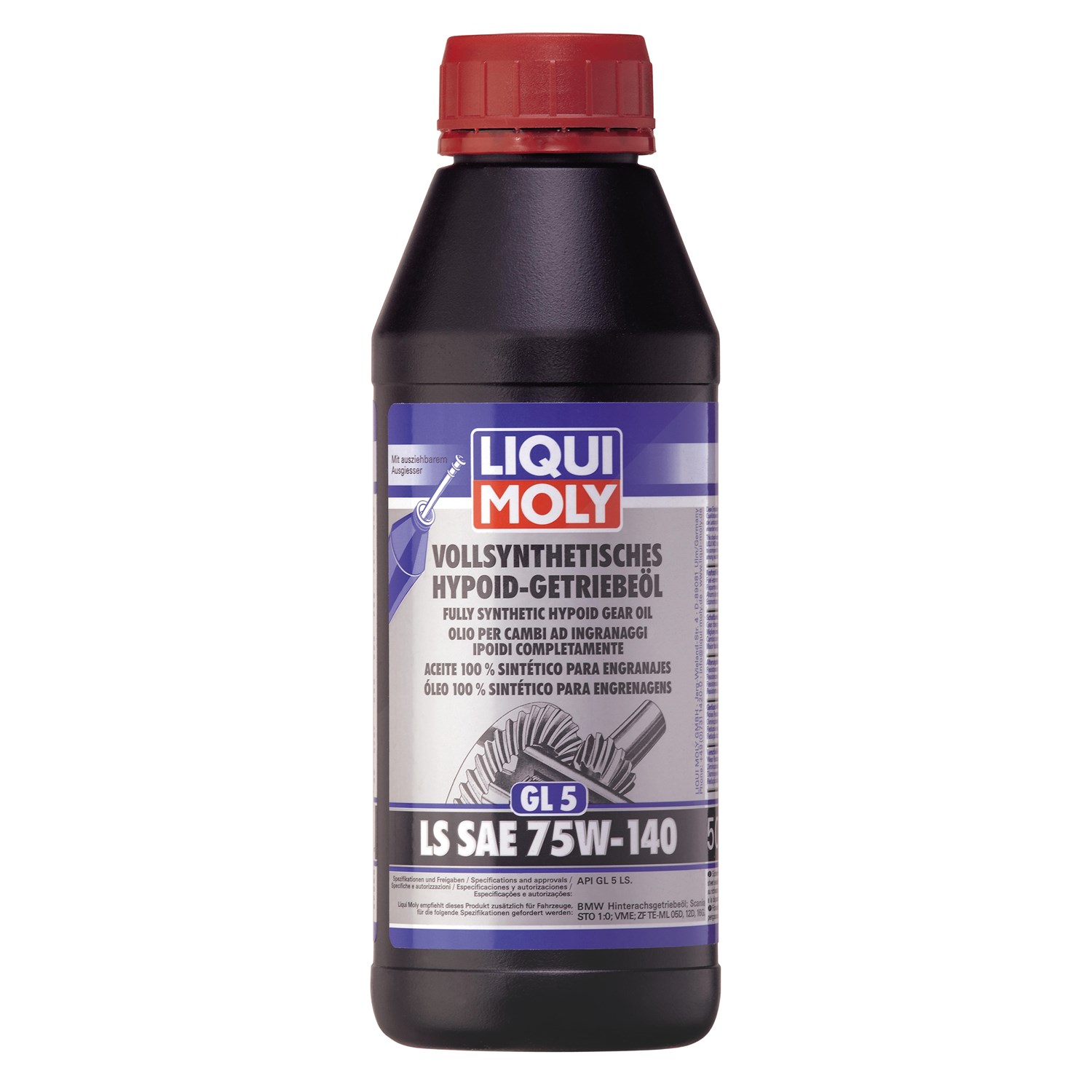 Liqui Moly 1x 500ml Vollsynthetisches Hypoid-Getriebeöl (GL5) [Hersteller-Nr. 4420]