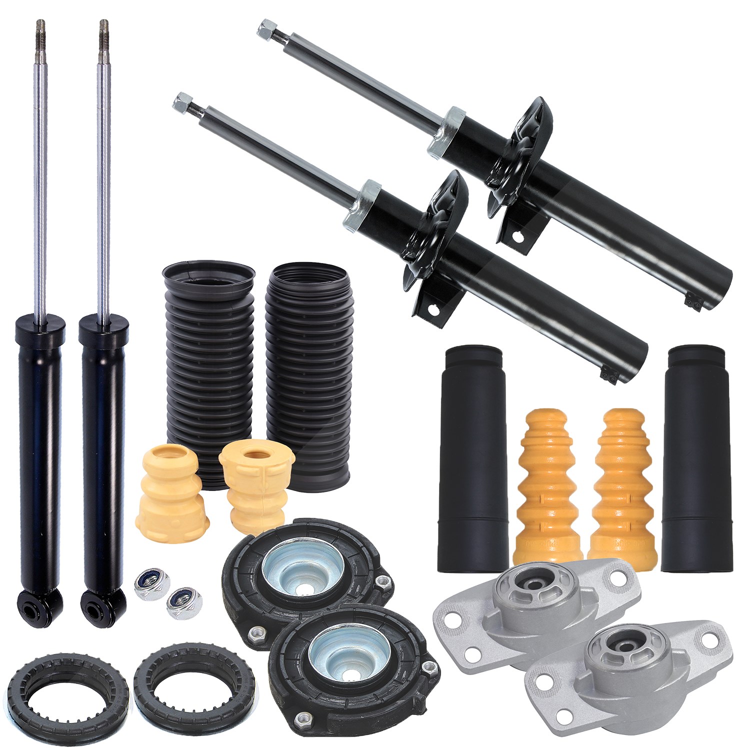 Bestprice 4x Gasdruck Stossdämpfer inkl. Zubehör [Hersteller-Nr. 31407130] für VW