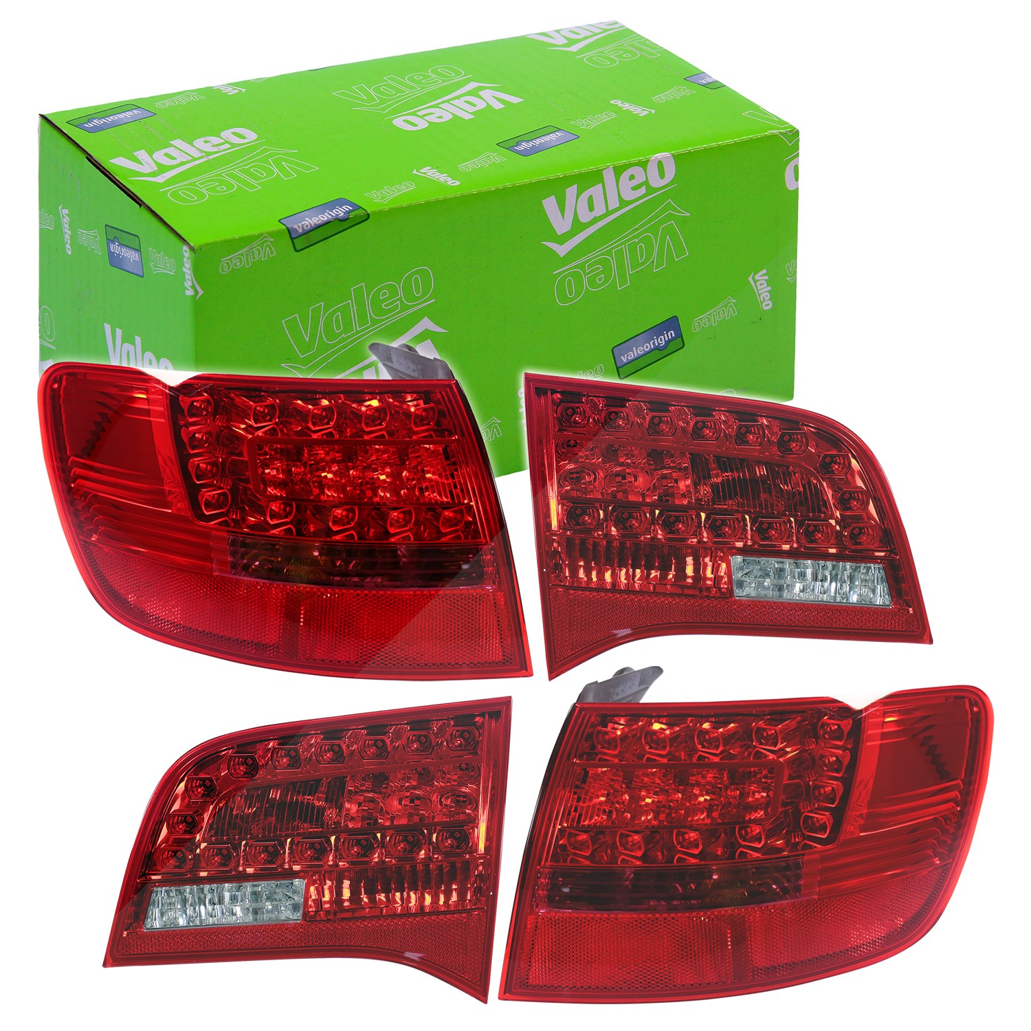 Valeo 4x Heckleuchte LED außen+innen [Hersteller-Nr. 31441276] für Audi
