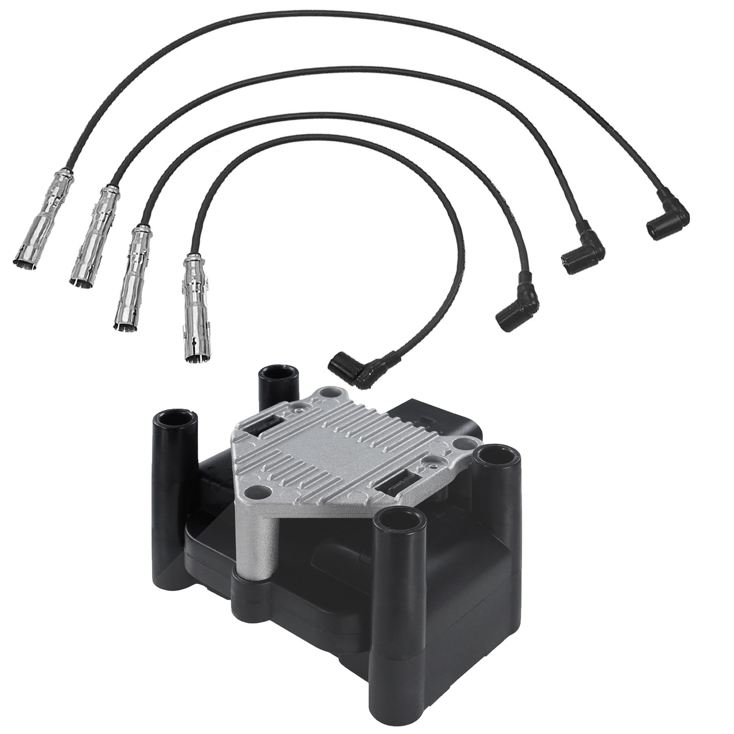 Bestprice Zündmodul + Zündkabelsatz 4-teilig [Hersteller-Nr. 31468272] für VW, Seat