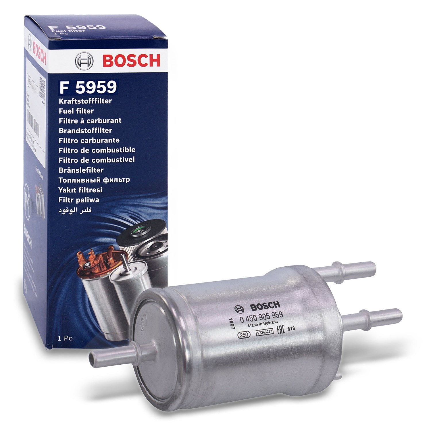 Bosch Kraftstofffilter [Hersteller-Nr. 0450905959] für Seat, Skoda, Ktm, VW, Audi
