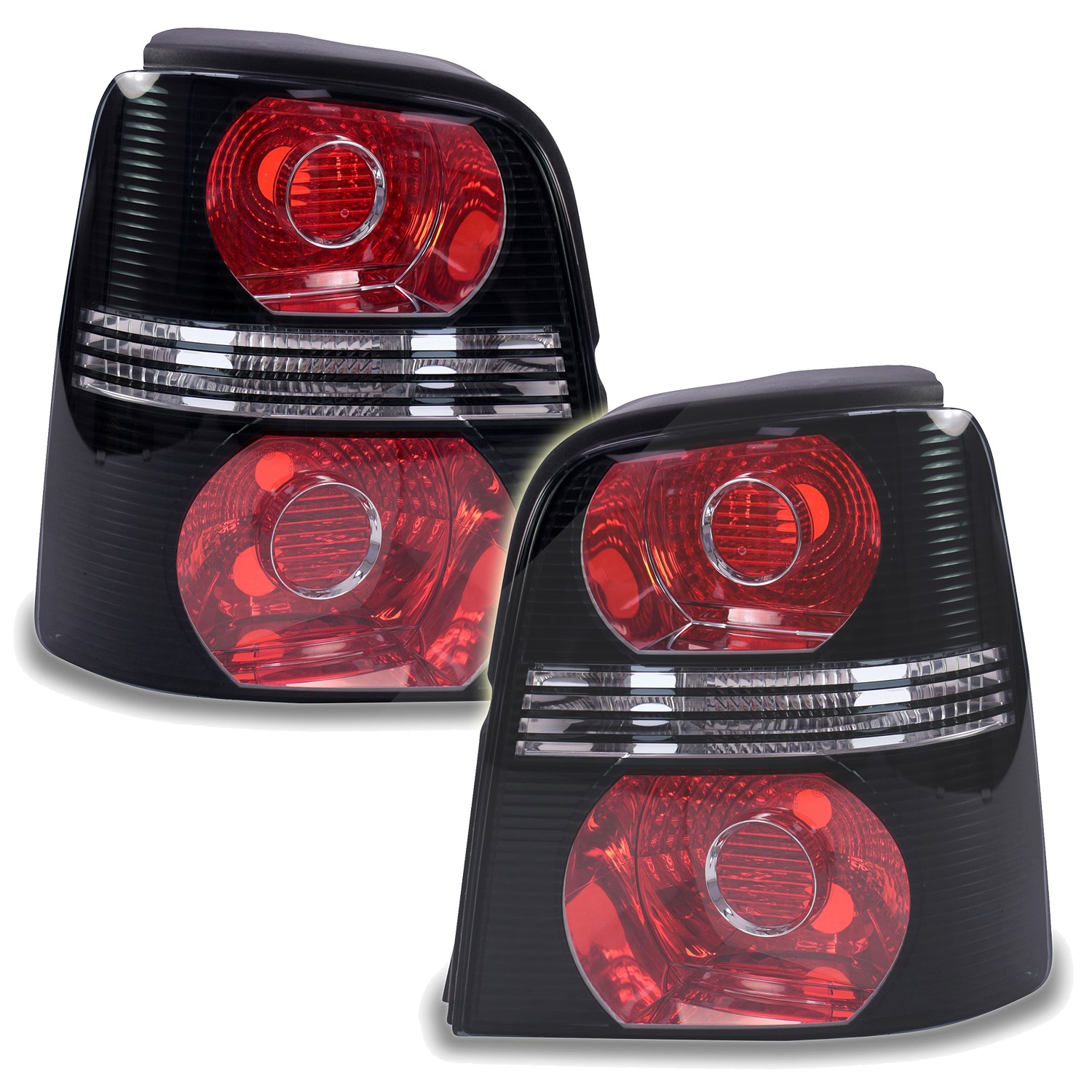 Bestprice 2x Heckleuchte schwarz li+re ohne Lampenträger [Hersteller-Nr. 31529506] für VW