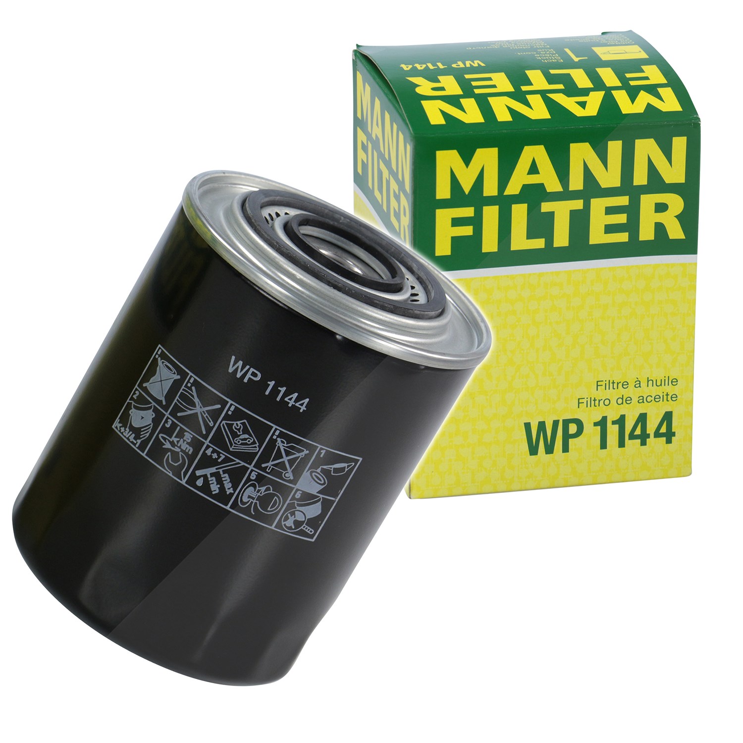 Mann-filter Ölfilter [Hersteller-Nr. WP1144] für Renault, Opel, Santana, Renault Trucks, Iveco, Alfa Romeo, Peugeot, Citroën, Vauxhall, Lancia, Fiat