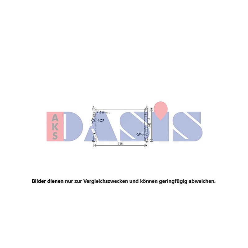 Aks Dasis Kühler, Motorkühlung [Hersteller-Nr. 060073N] für Citroën, Opel, Ds, Peugeot