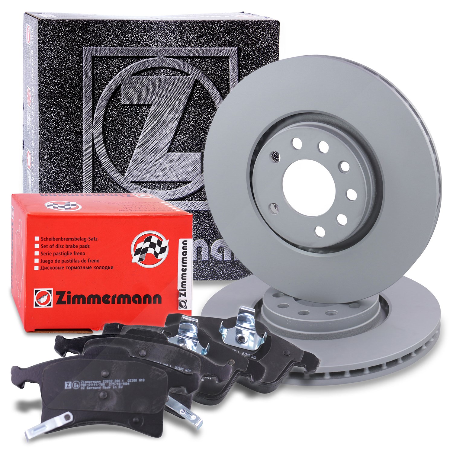 Zimmermann Bremsscheiben + Bremsbeläge Vorderachse [Hersteller-Nr. 10697692] für Opel