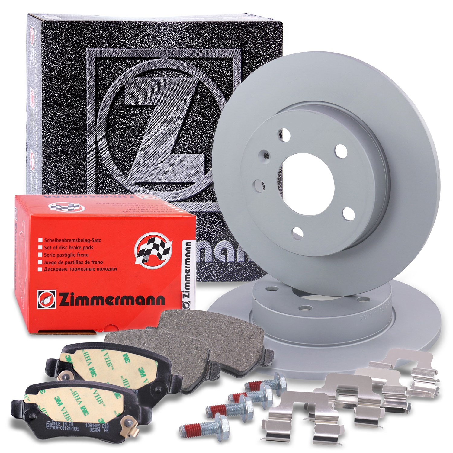 Zimmermann Bremsscheiben + Bremsbeläge Hinterachse [Hersteller-Nr. 10697326] für Vauxhall, Opel