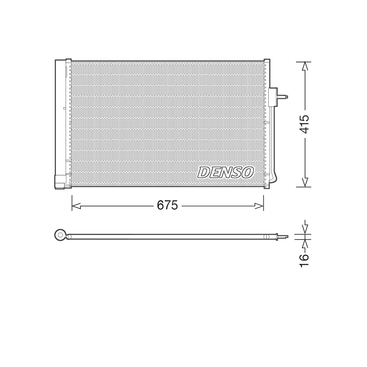 Denso Kondensator, Klimaanlage [Hersteller-Nr. DCN15001] für Opel, Chevrolet