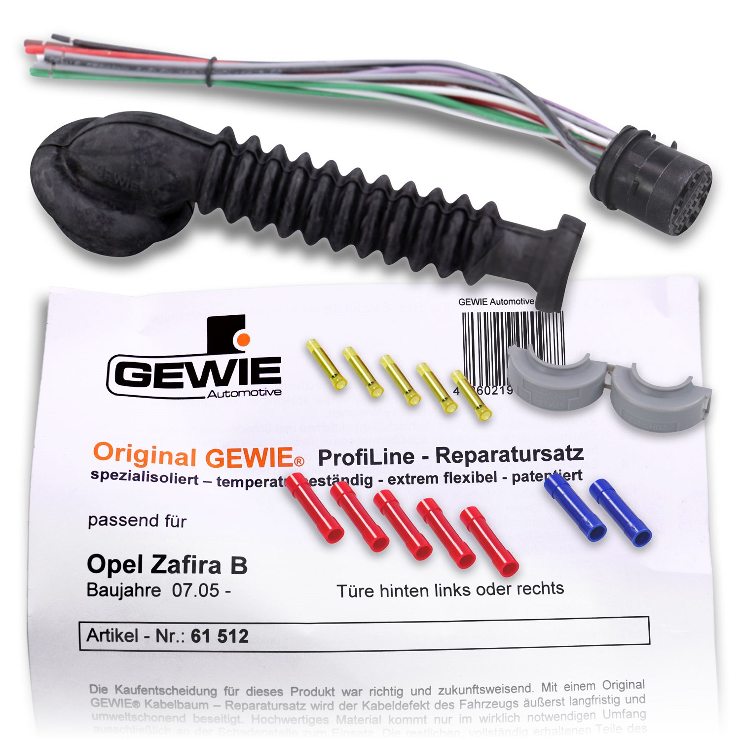 Gewie Rep.Satz Kabelbaum Türe hinten [Hersteller-Nr. 61512] für Opel