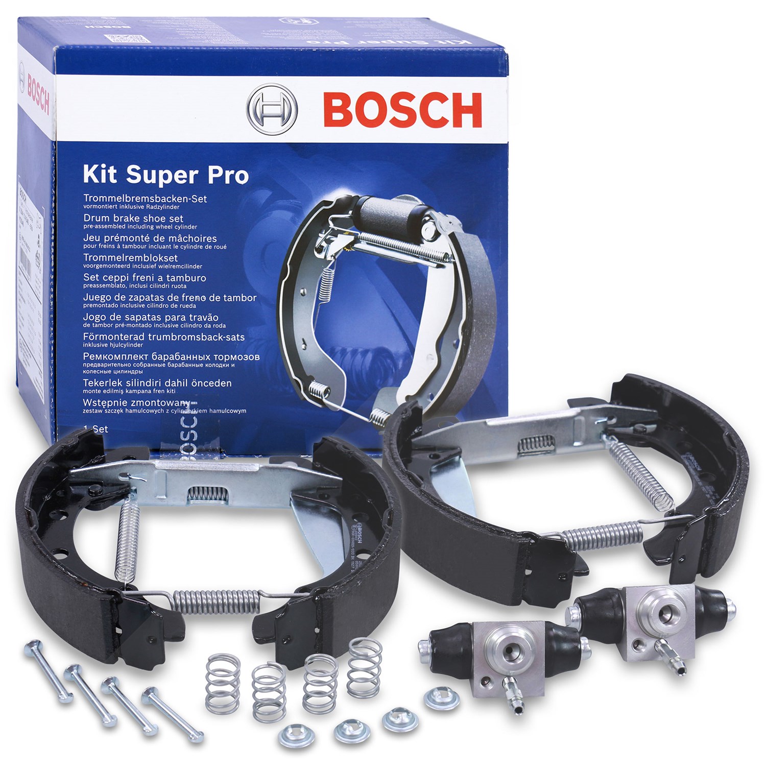 Bosch Bremsbackensatz KIT SUPERPRO [Hersteller-Nr. 0204114546] für VW, Audi, Seat