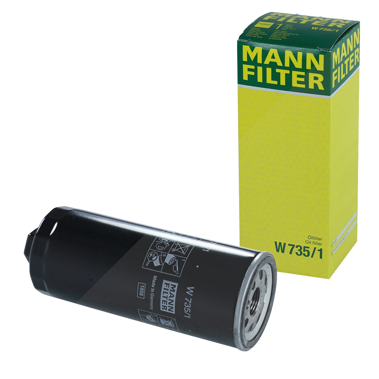 Mann-filter Ölfilter [Hersteller-Nr. W735/1] für Audi