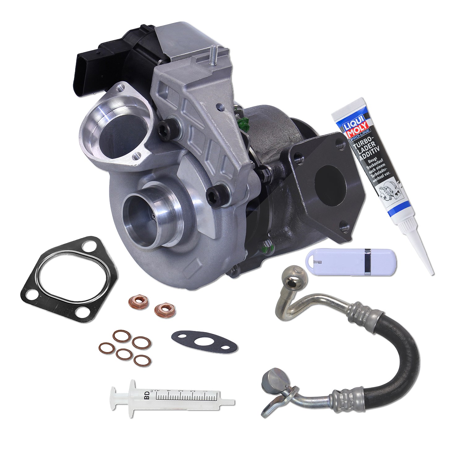 Bestprice Turbolader + Montagesatz + Ölzulaufleitung [Hersteller-Nr. 40180612] für BMW