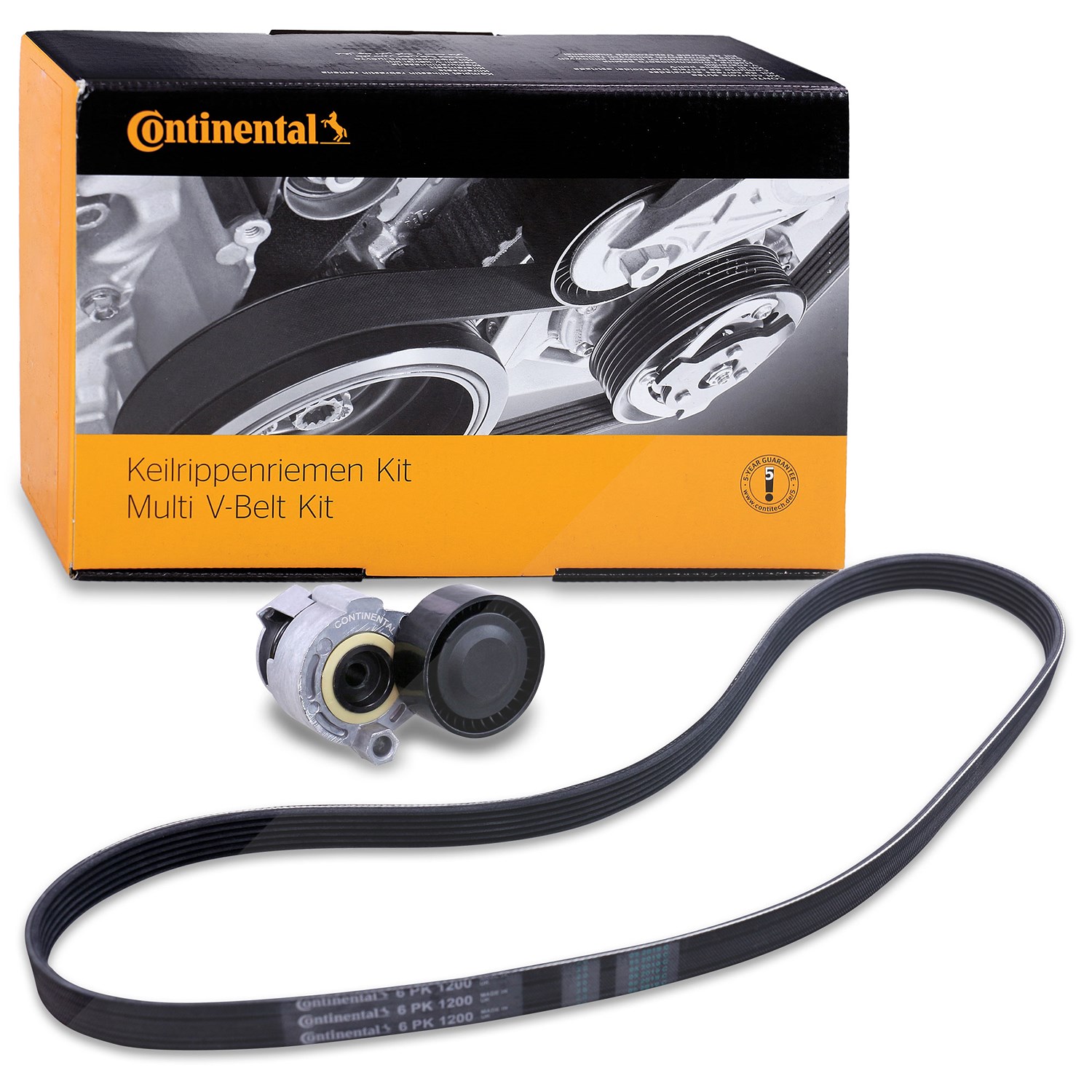 Continental Ctam Keilrippenriemensatz [Hersteller-Nr. 6PK1200K1] für Nissan, Dacia, Renault