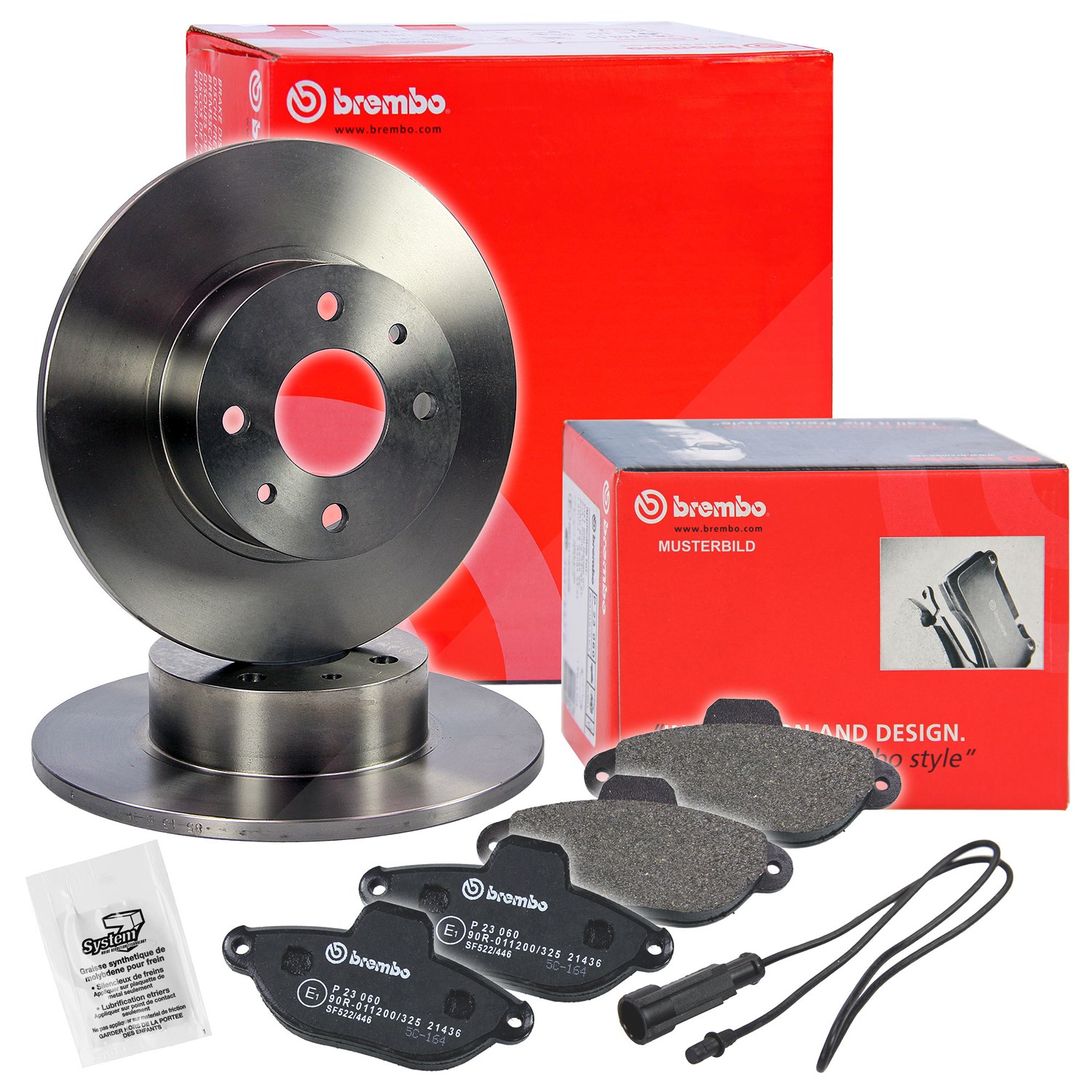 Brembo Bremsscheiben + Bremsbeläge Hinterachse [Hersteller-Nr. 10697981] für Honda