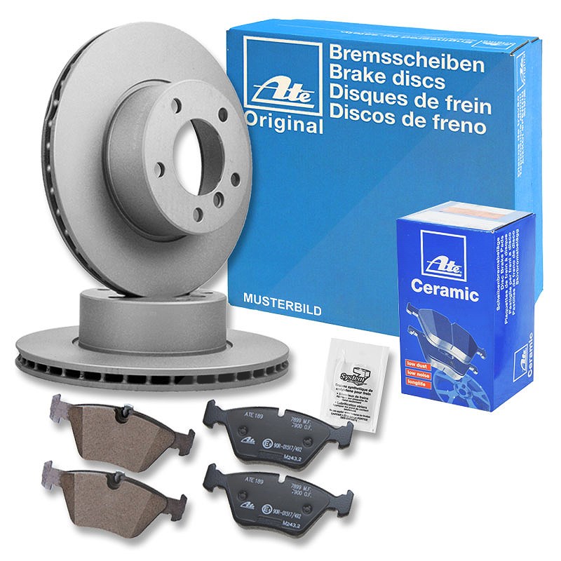 Ate Bremsscheiben+Ceramic Beläge Vorne Belüftet [Hersteller-Nr. 10696756] für Skoda, Seat, VW, Audi