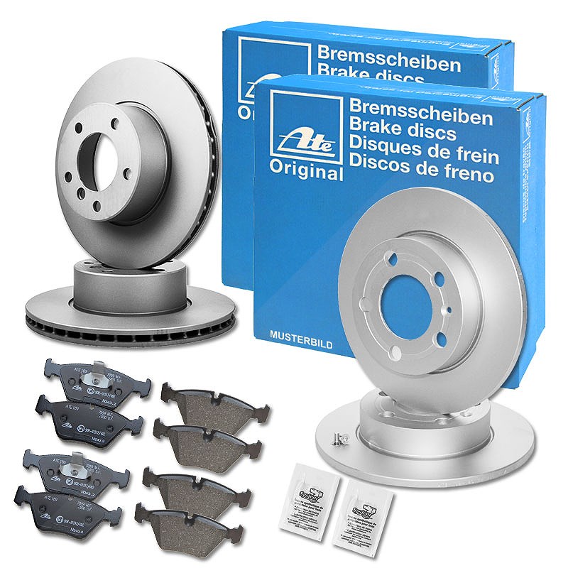 Ate Bremsscheiben + Bremsbeläge Vorne + Hinten [Hersteller-Nr. 10696868] für Opel