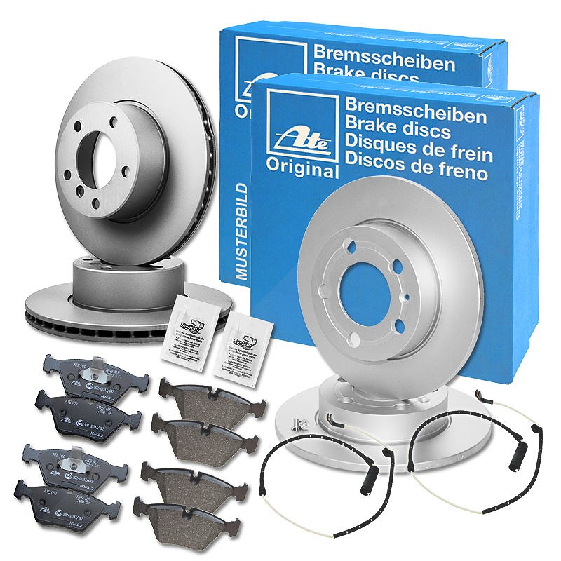 Ate Bremsscheiben+Bremsbeläge mit VWK Vorne+Hinten [Hersteller-Nr. 10696874] für Seat, Ford, VW