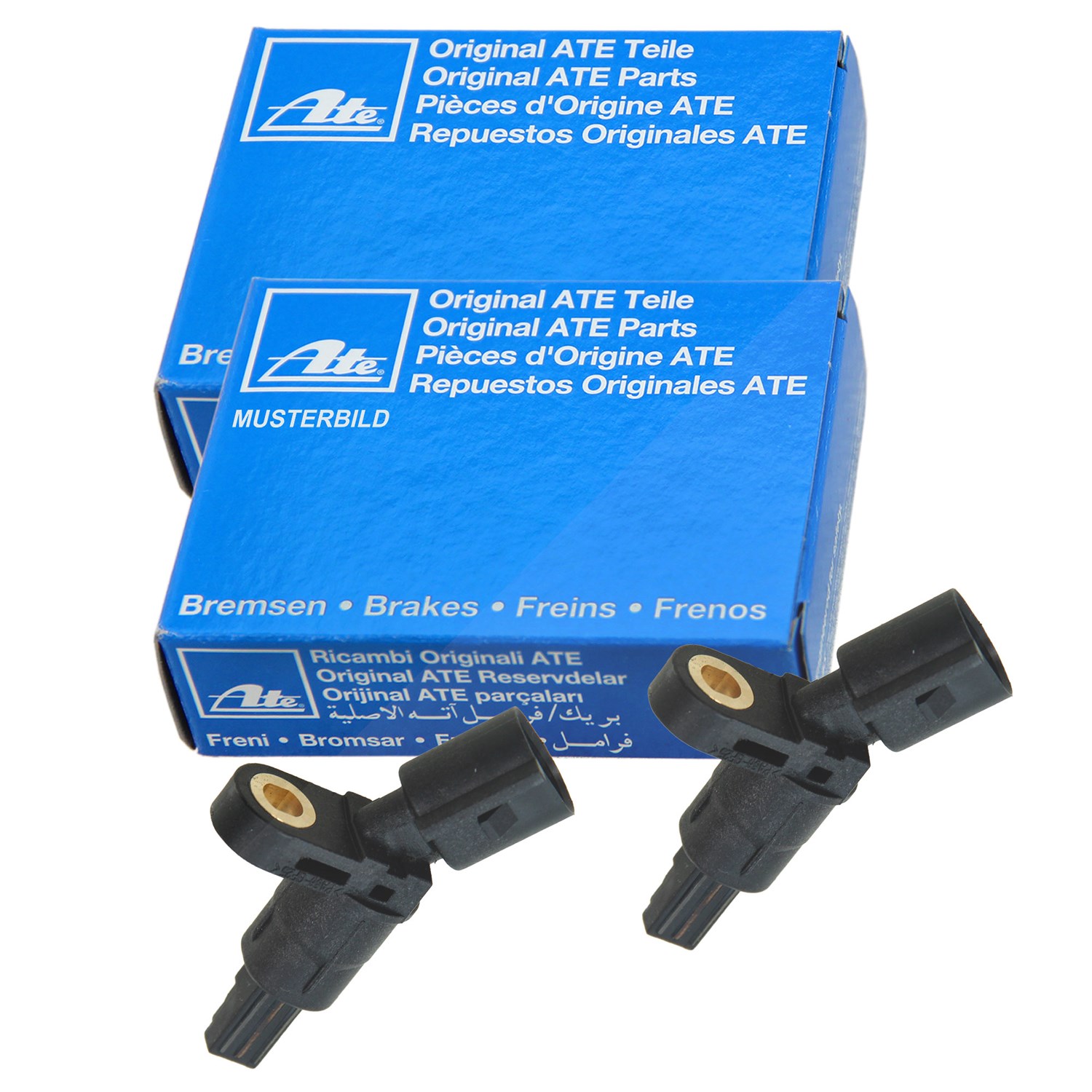 Ate 2x ABS-Sensor Vorderachse beidseitig [Hersteller-Nr. 10696427] für Skoda, Seat, Audi, VW