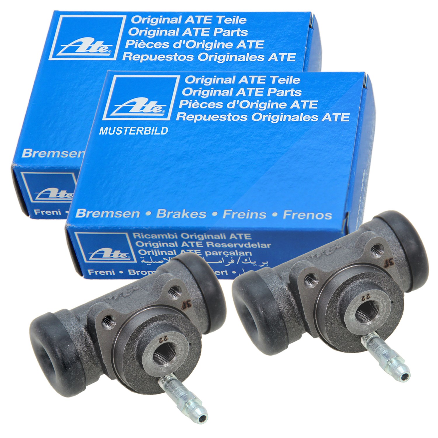Ate 2x Radbremszylinder Hinterachse [Hersteller-Nr. 03.3217-3512.3] für Opel, Daewoo
