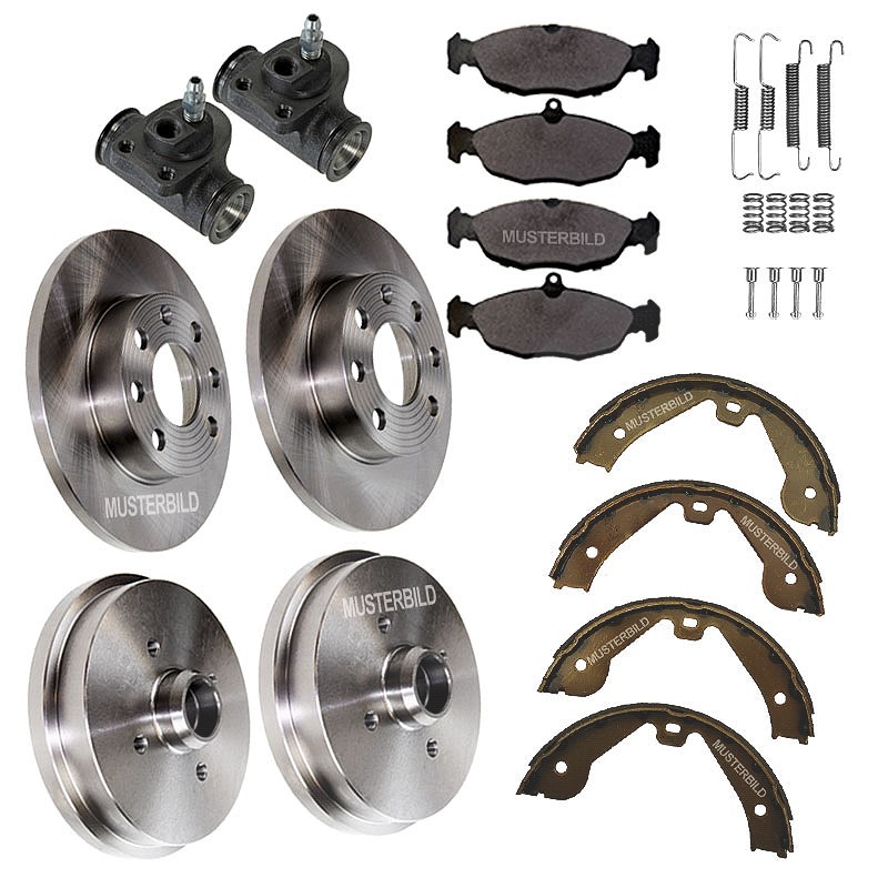 Bestprice Bremsscheiben Voll + Bremsbeläge Vorne [Hersteller-Nr. 10604224] für Audi