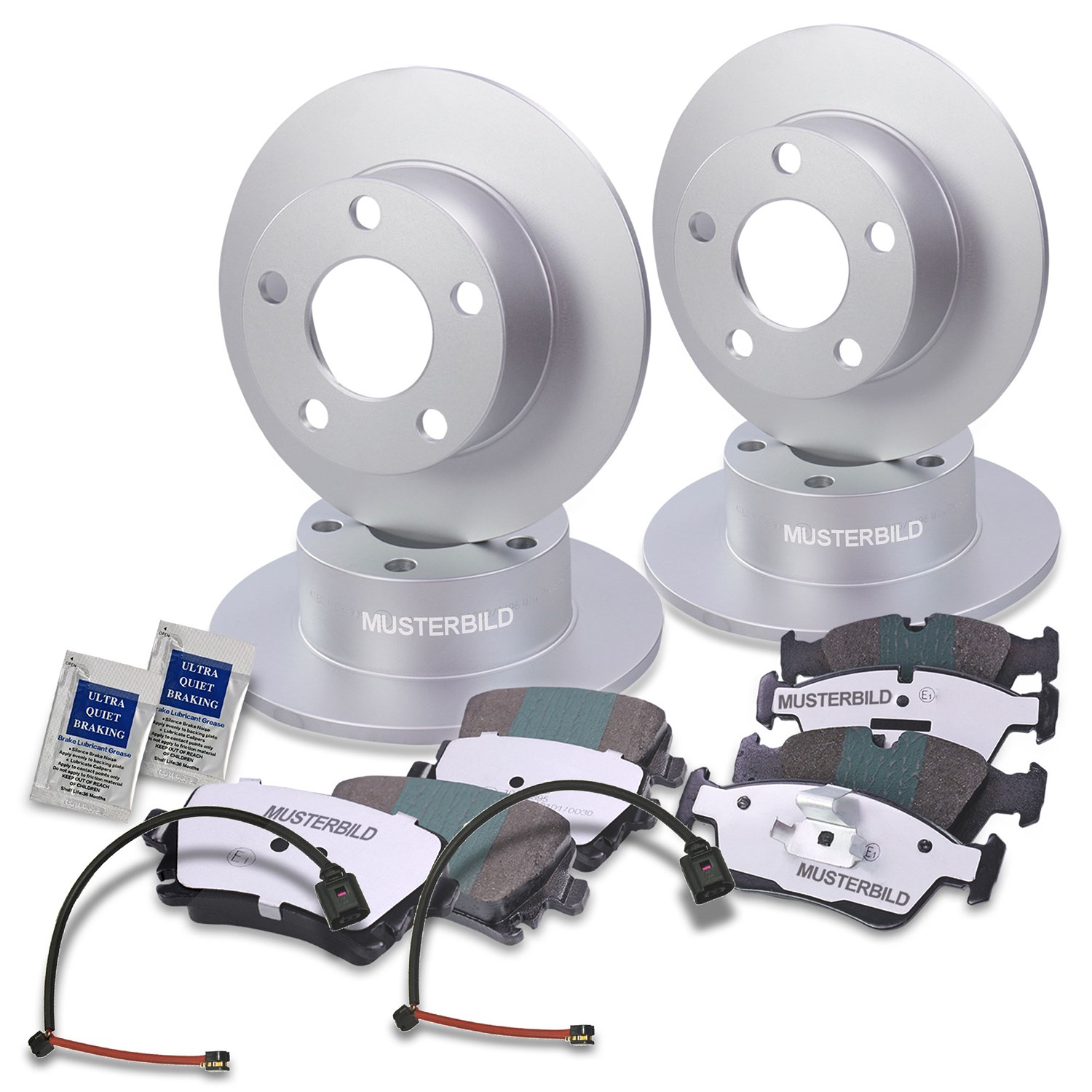Bestprice Komplettset Bremsscheiben+Bremsbeläge Vorne+Hinten [Hersteller-Nr. 10604051] für BMW