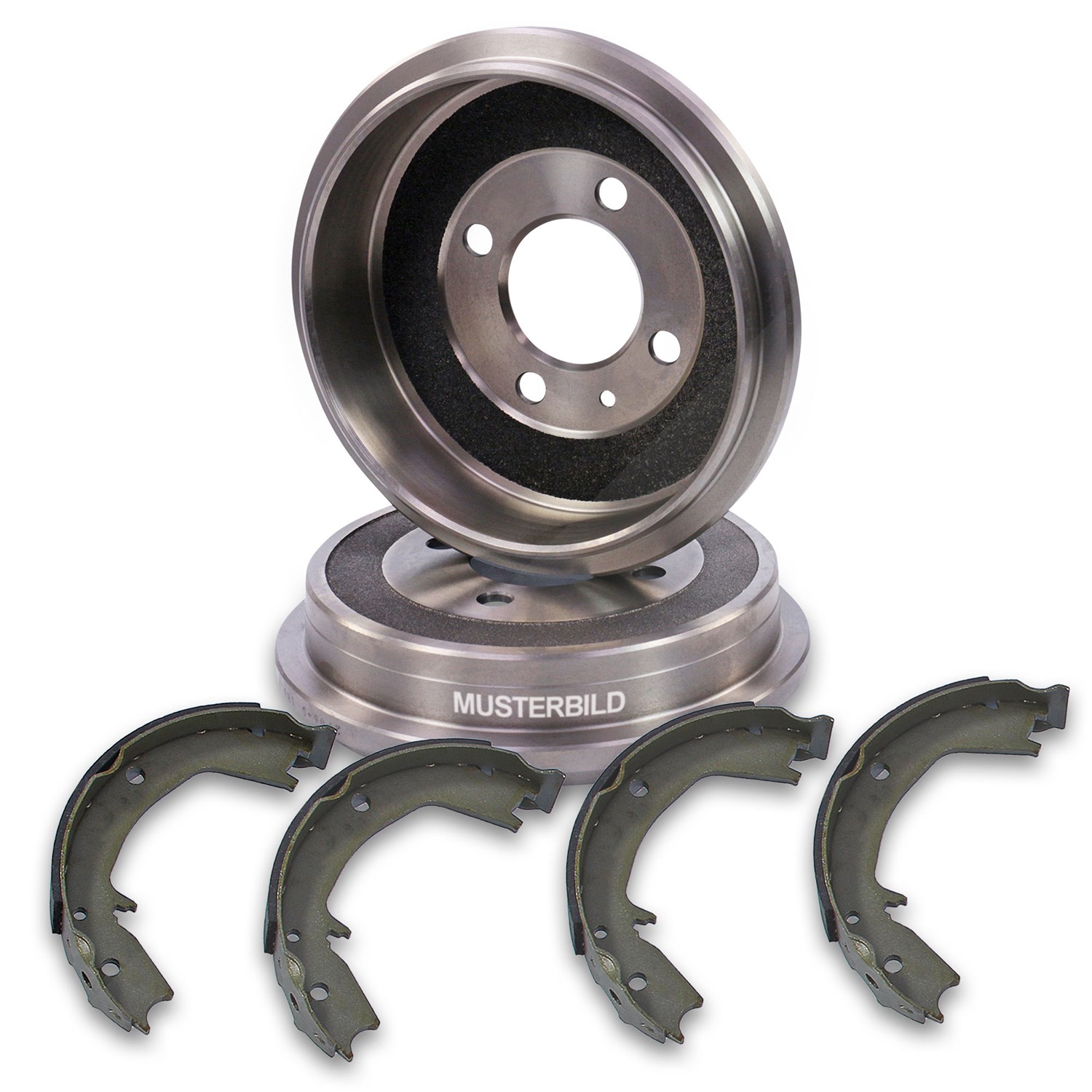 Bestprice 2x Bremstrommel + Bremsbacken Hinten [Hersteller-Nr. 10604301] für Opel