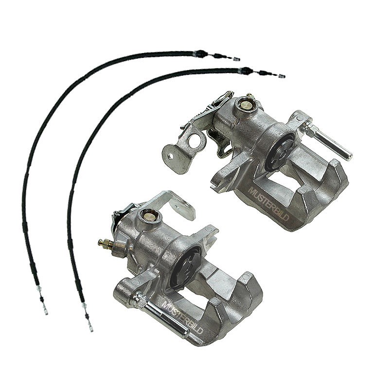 Bestprice 2x Bremssattel + 2x Bremsseil Hinterachse [Hersteller-Nr. 10604478] für VW, Seat, Ford