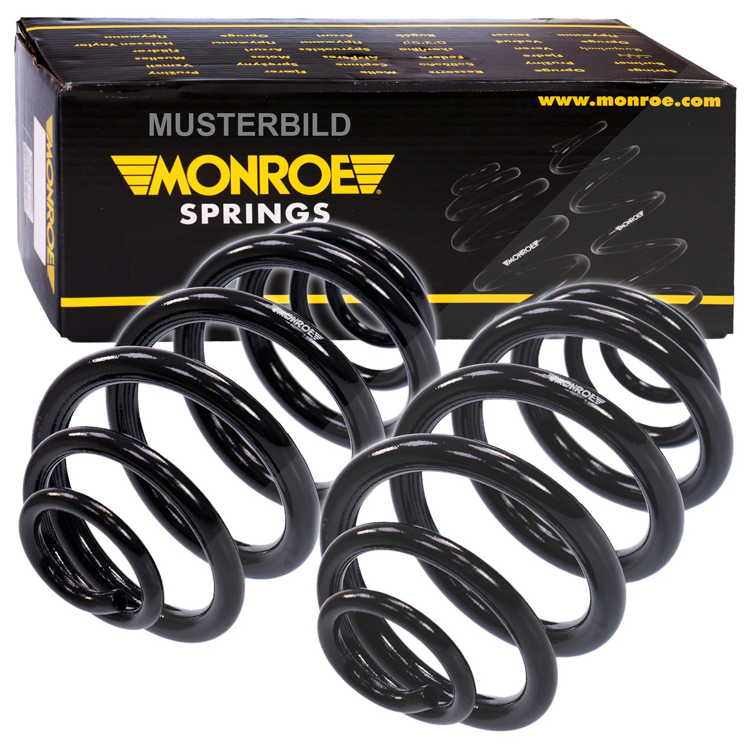 Monroe 2x Fahrwerksfeder Hinterachse [Hersteller-Nr. SP3285] für Audi