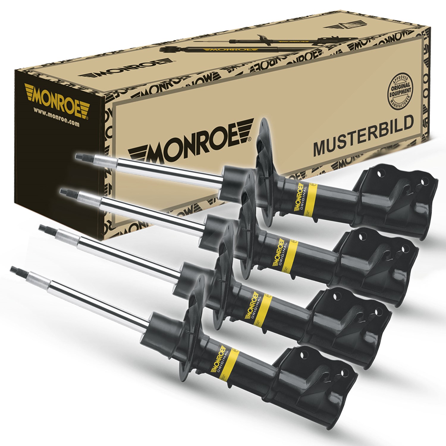 Monroe 4x Stoßdämpfer Vorne + hinten [Hersteller-Nr. 31441304] für Opel