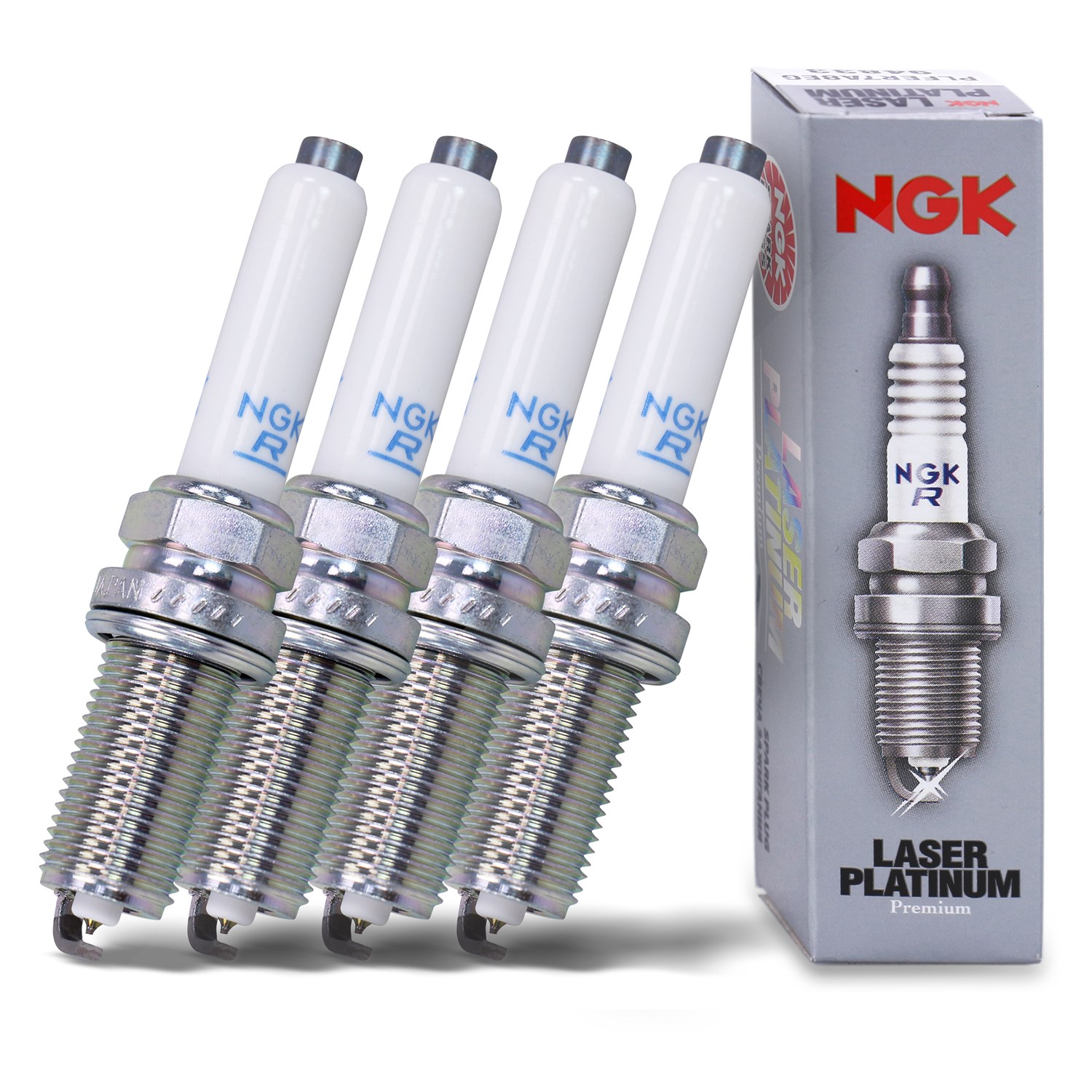 Ngk 4x Zündkerze PLFER7A8EG [Hersteller-Nr. 94833] für Skoda, VW, Audi, Seat